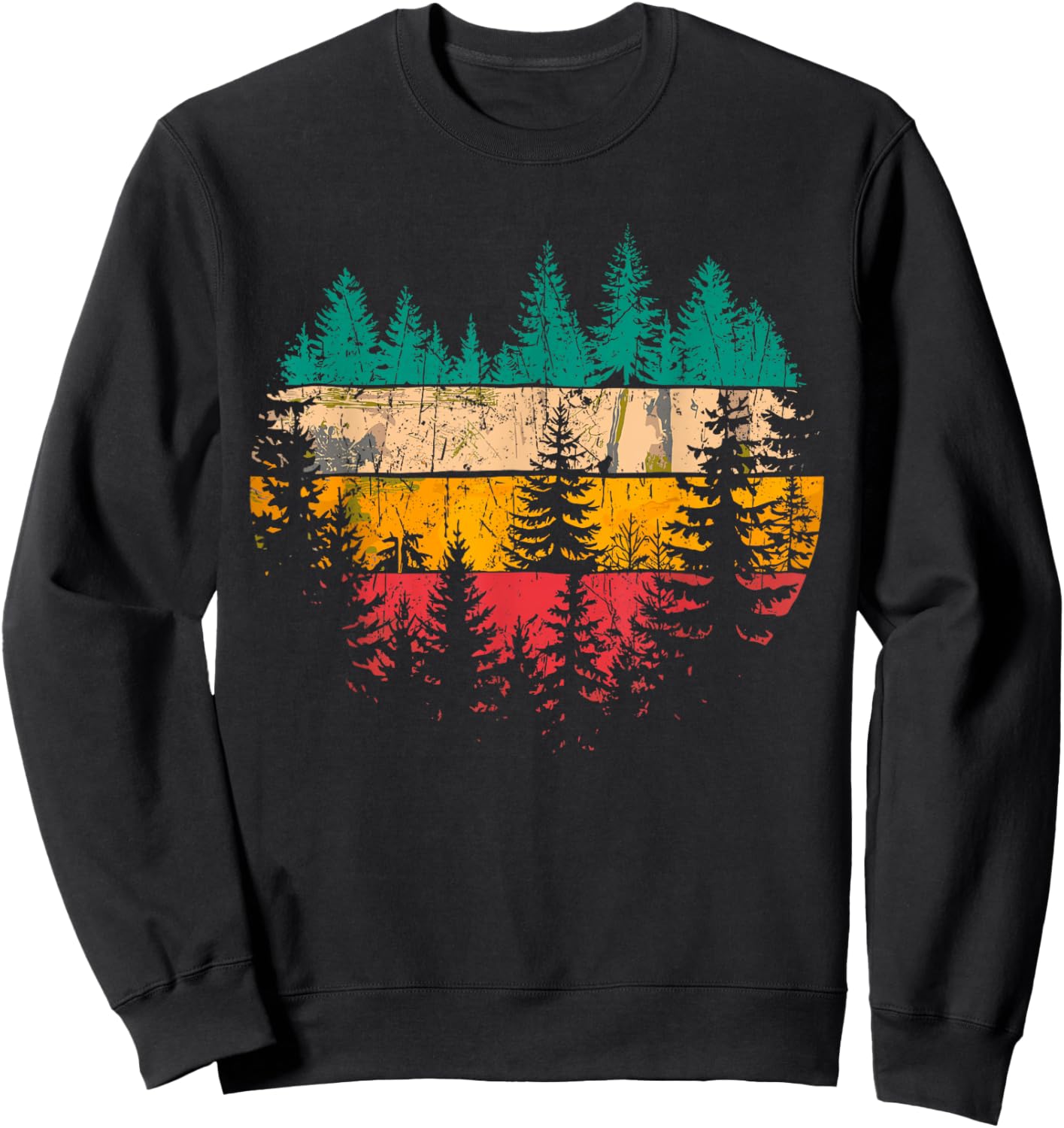 Trees Outdoors Nature Wildlife Forest Sweatshirt - Sweatshirt | Black