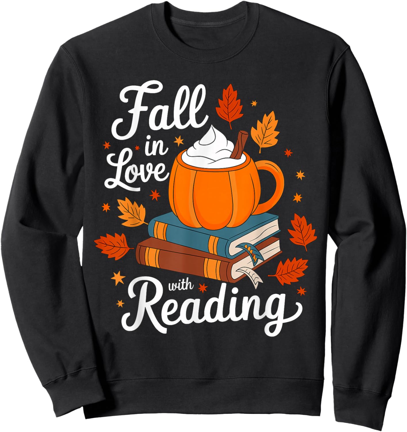 Fall in Love with Reading October Sweatshirt - Sweatshirt | Black