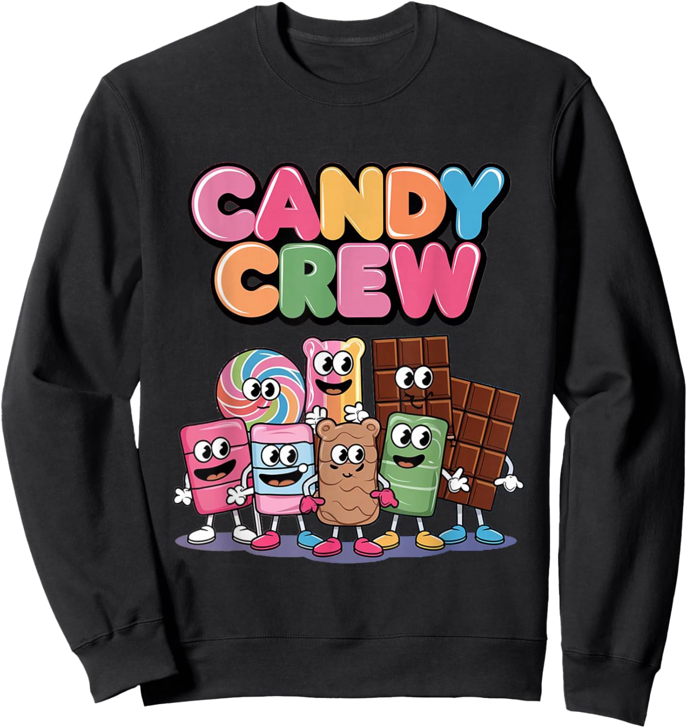 Candy Crew Decorations Sweetie Candy Squad Sweatshirt - Sweatshirt | Black