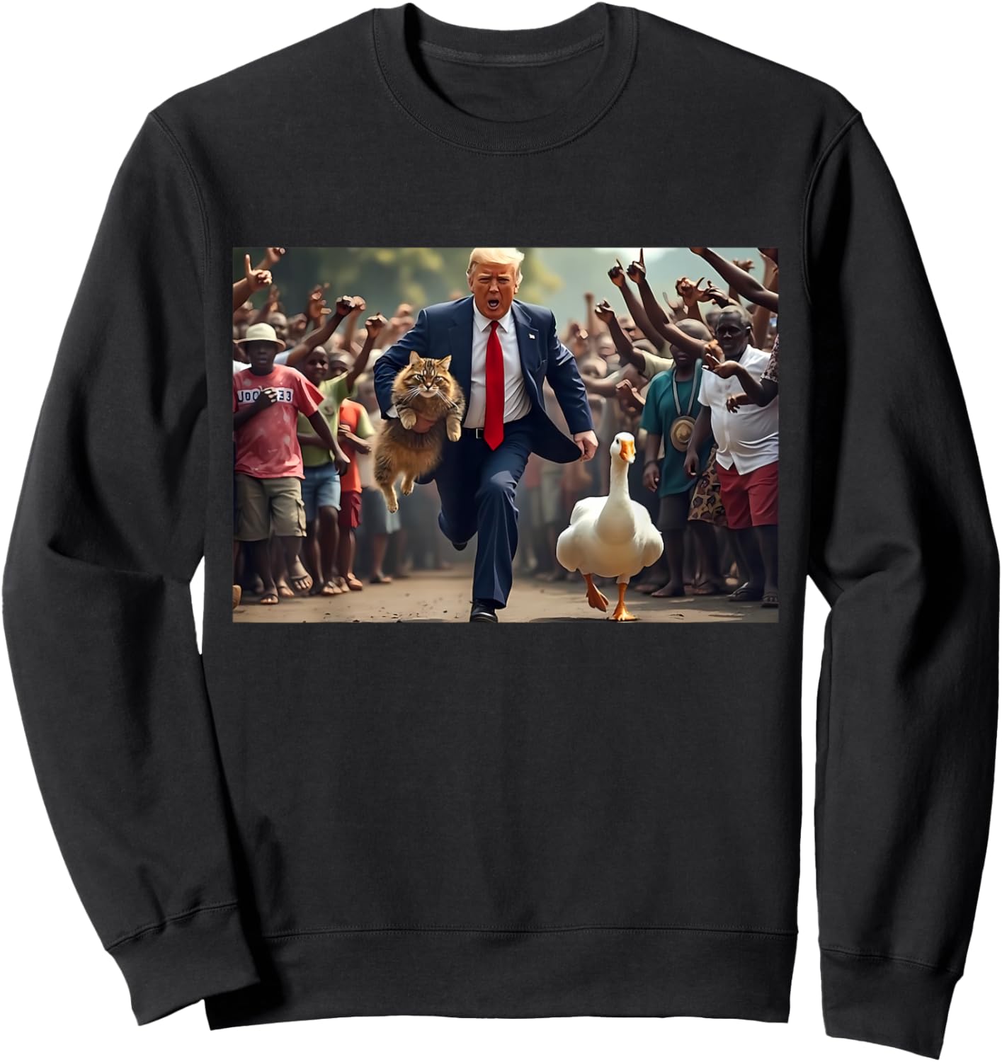 Donald Trump Make Cats Safe Again 2024 Debate Women Sweatshirt - Sweatshirt | Black