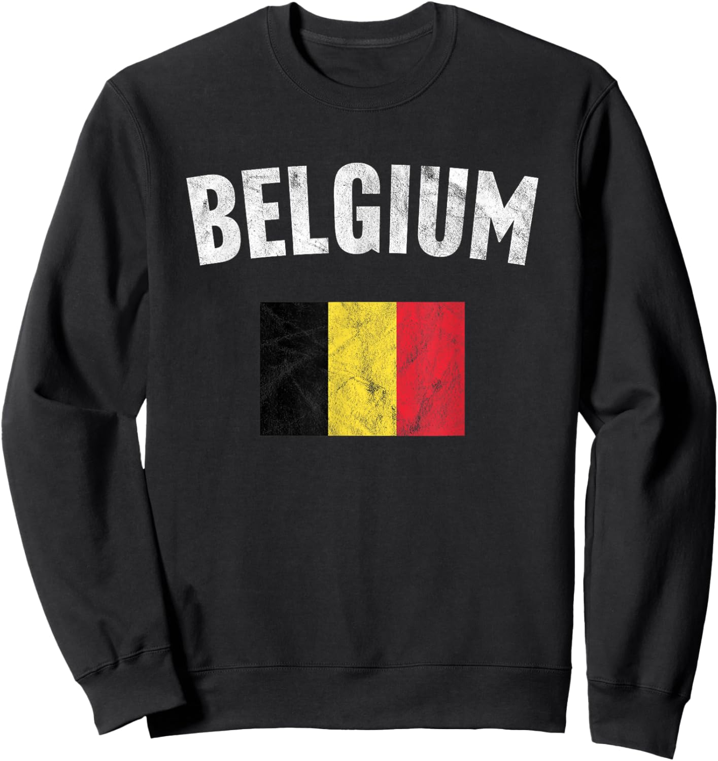 Belgium Flag Sweatshirt - Sweatshirt | Black