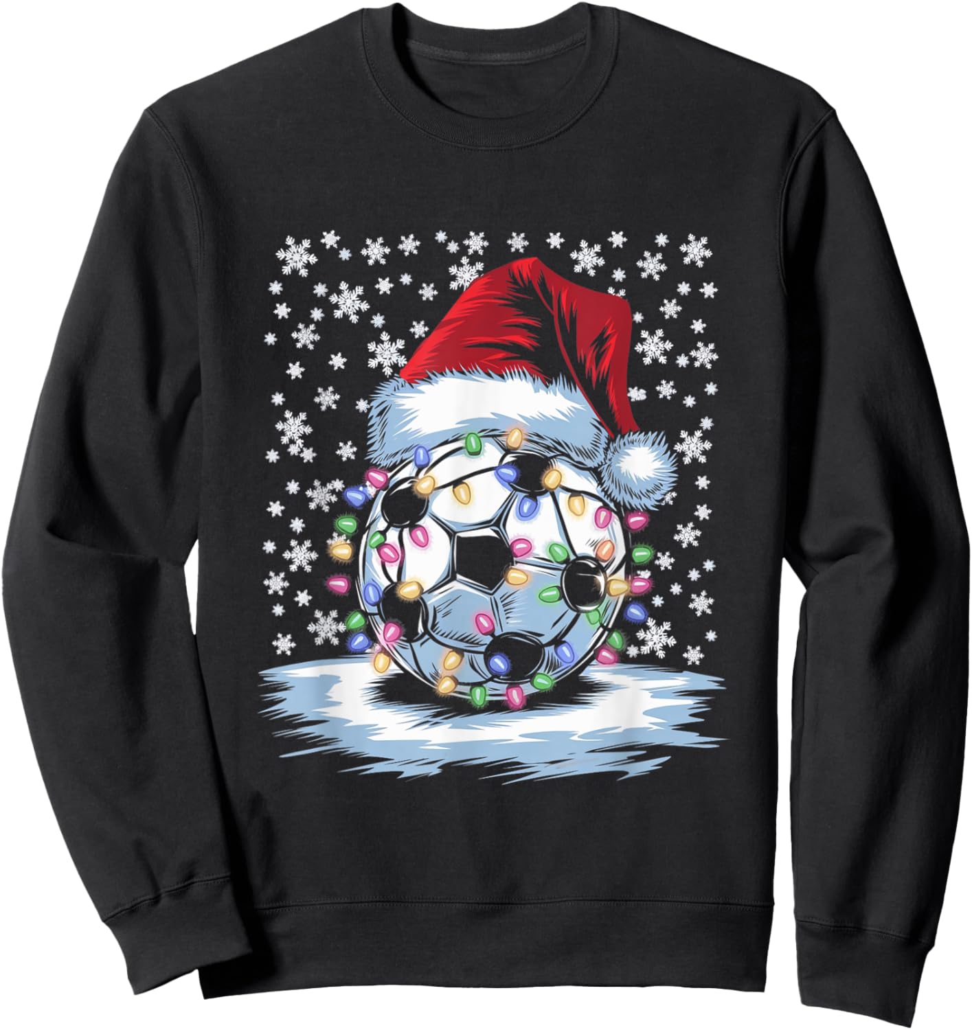 Festive Christmas Soccer Sweatshirt - Sweatshirt | Black