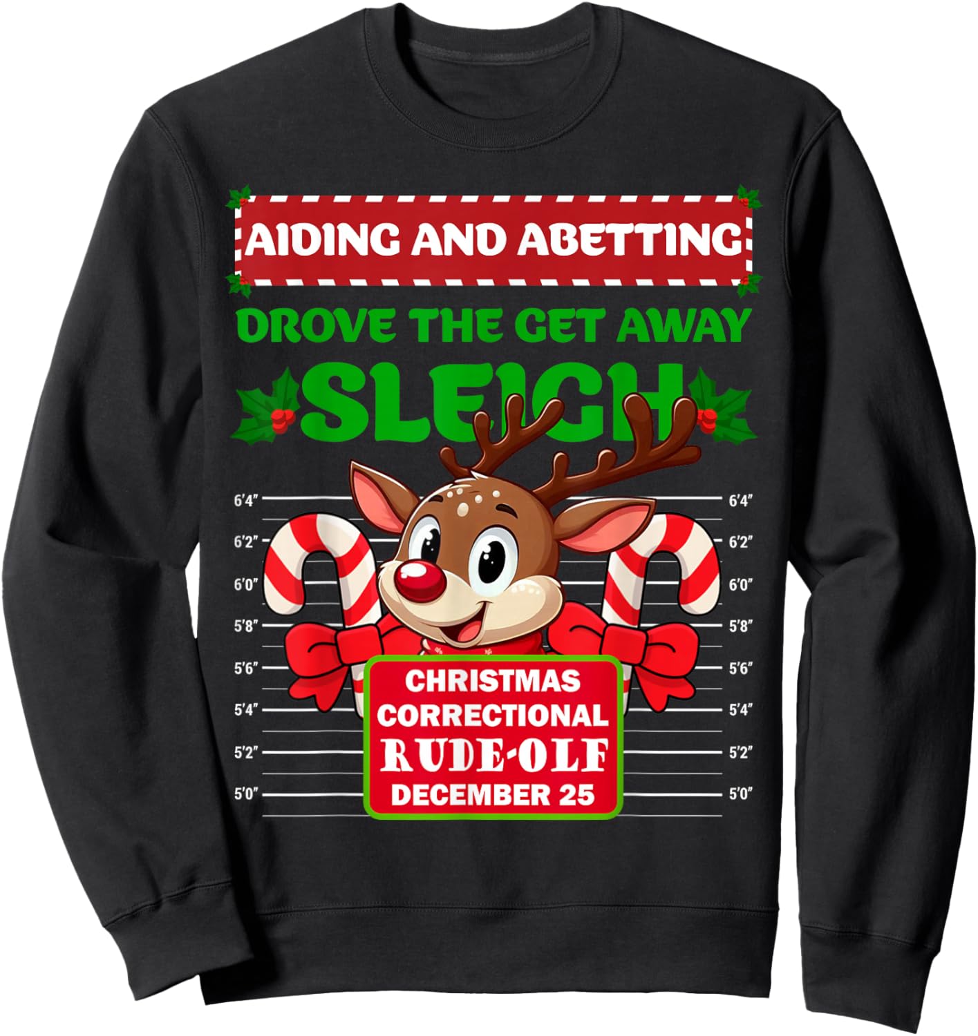 Funny Characters Inmate Christmas Matching Family Group Sets Sweatshirt - Sweatshirt | Black