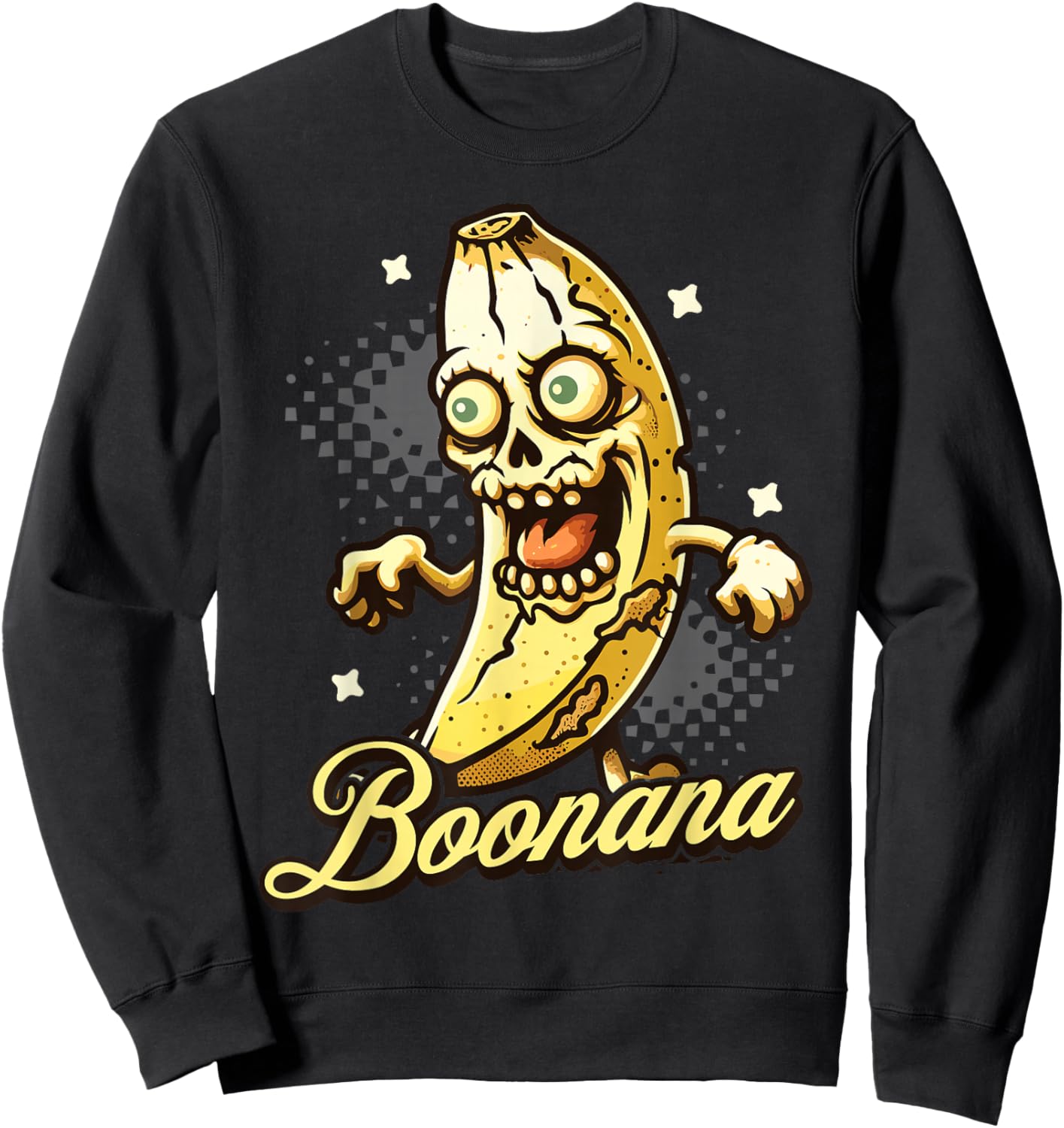 Funny Banana Zombie Boonana Scary Zombies Sweatshirt - Sweatshirt | Black