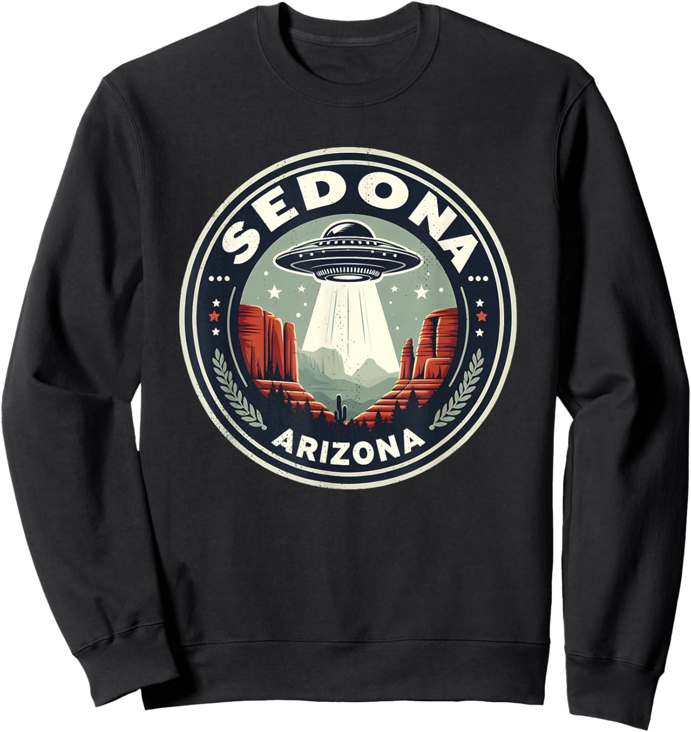 Mystical Sedona UFO in Sedona Arizona Sweatshirt - Sweatshirt | Black