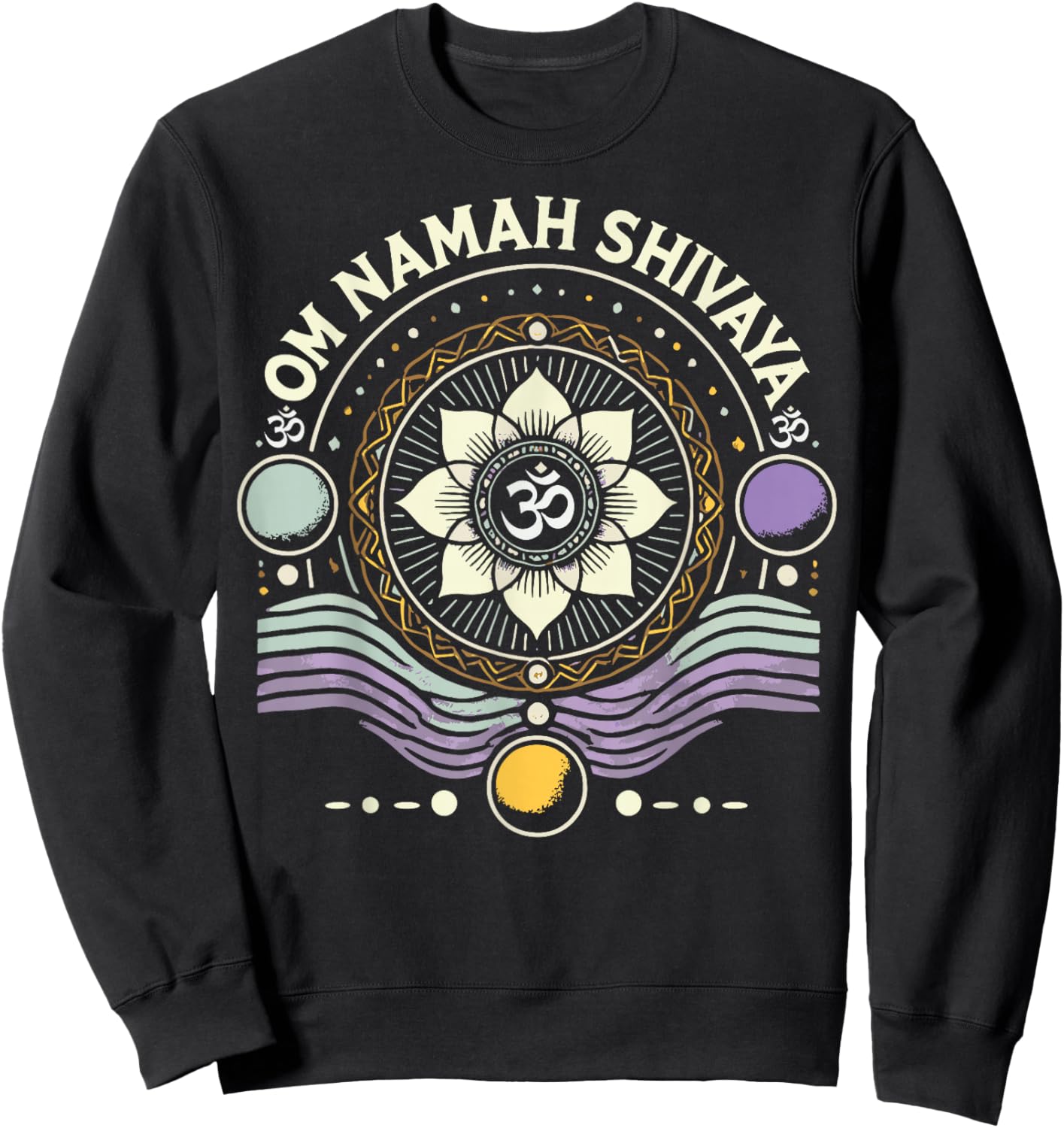 Om Namah Shivaya Meditation Mantra Spiritual Chakra Sweatshirt - Sweatshirt | Black