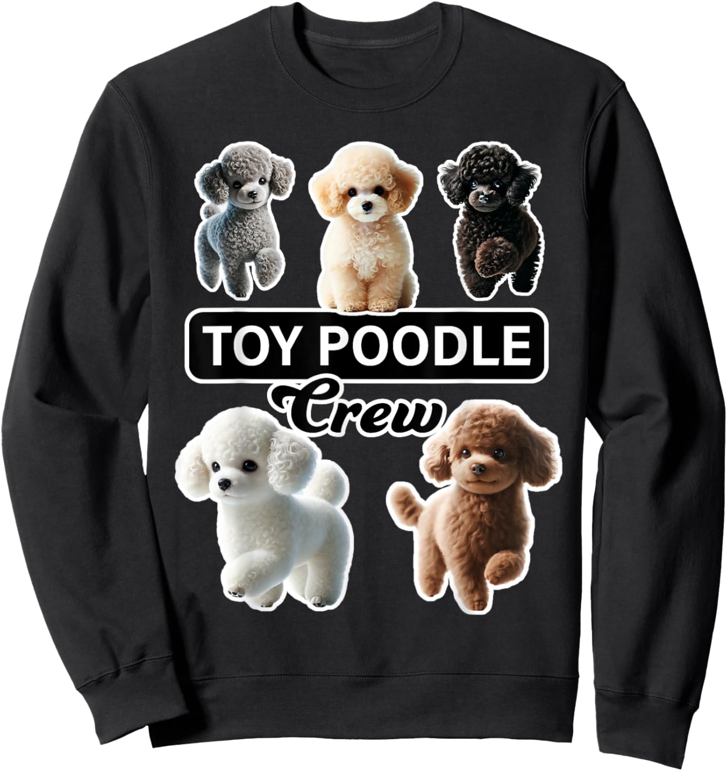 Toy Poodle Crew Sweatshirt - Sweatshirt | Black