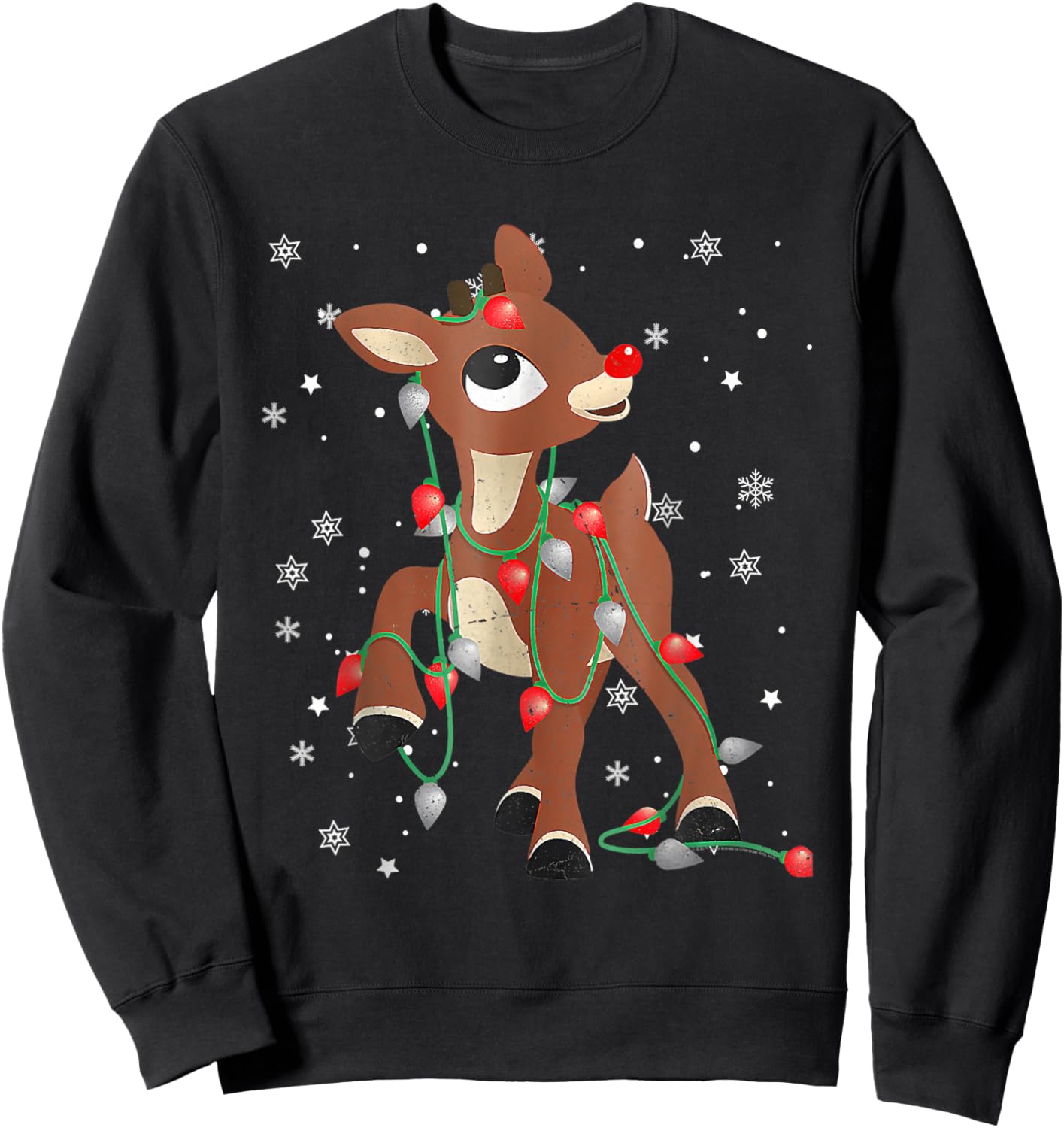 Rudolph The Red Nose Reindeer For Kids And Christmas Fan Sweatshirt - Sweatshirt | Black