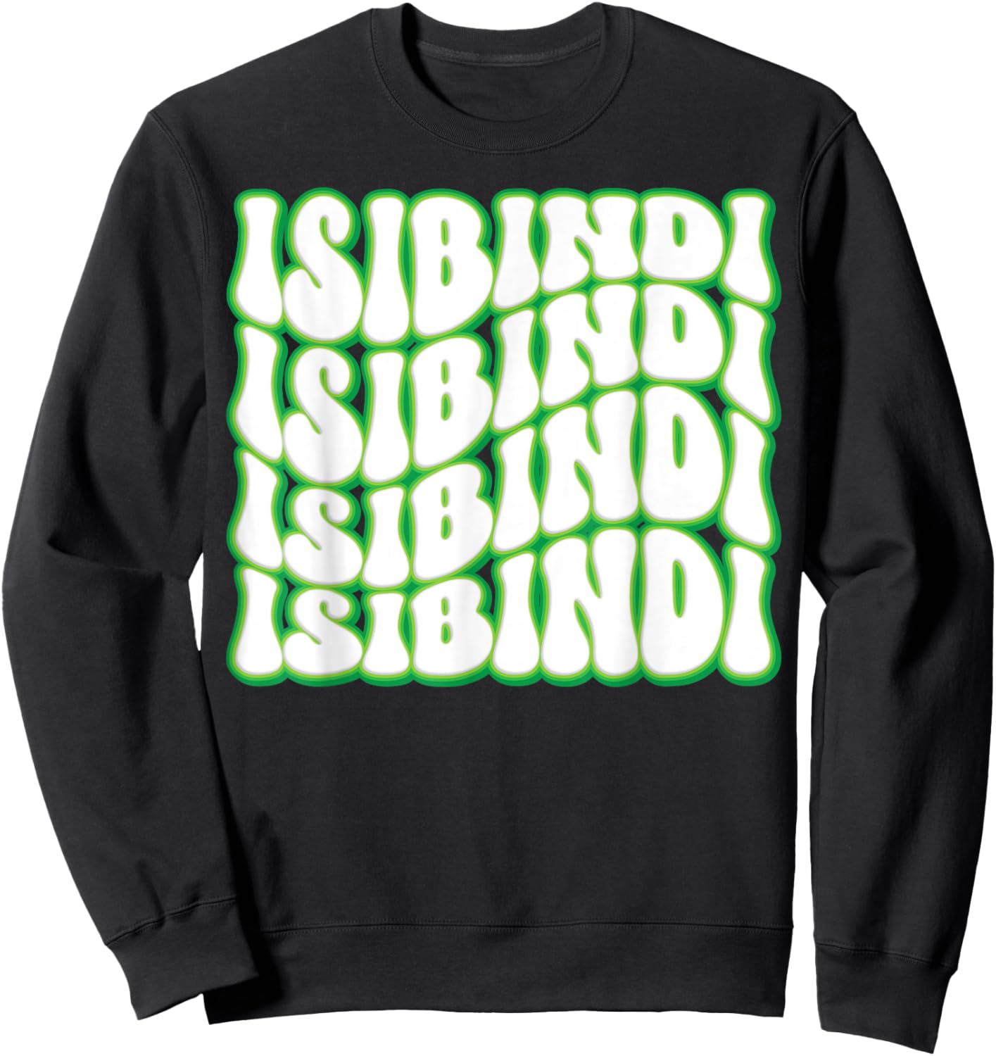 Isibindi - Groovy Wavy Style School Spirit Wear Sweatshirt - Sweatshirt | Black