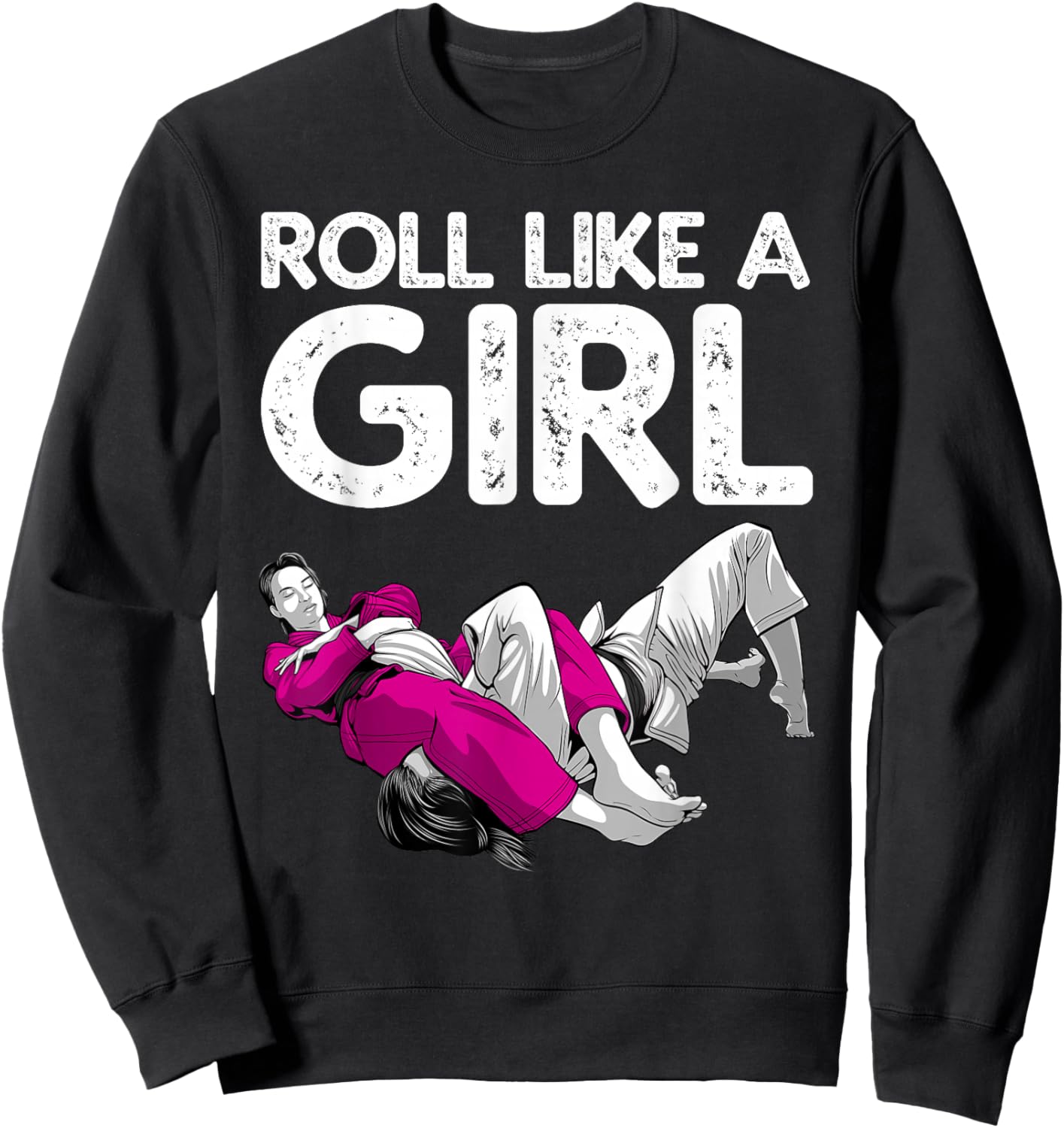 Funny Jiu Jitsu Art Girls Kids Brazilian Jiu Jitsu Sweatshirt - Sweatshirt | Black