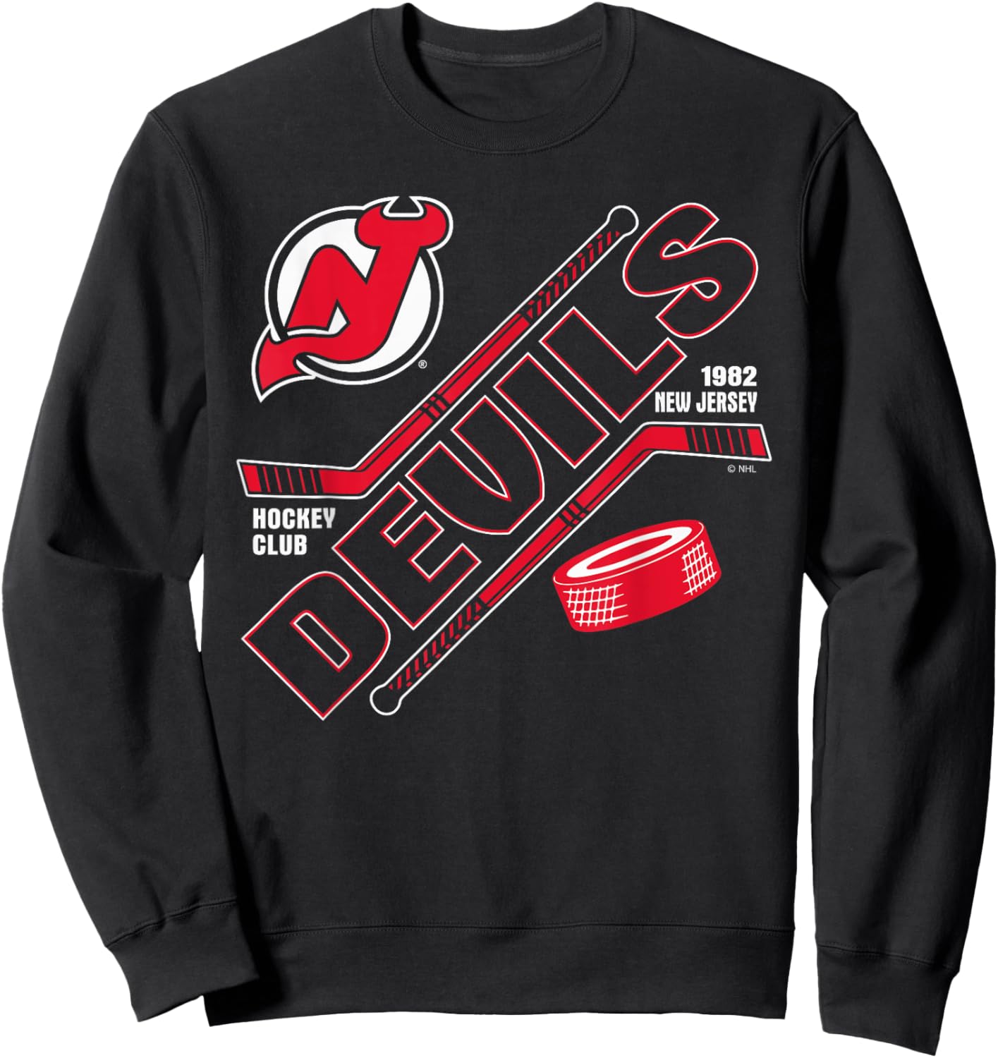 New Jersey Devils Force Black Officially Licensed Sweatshirt - Sweatshirt | Black