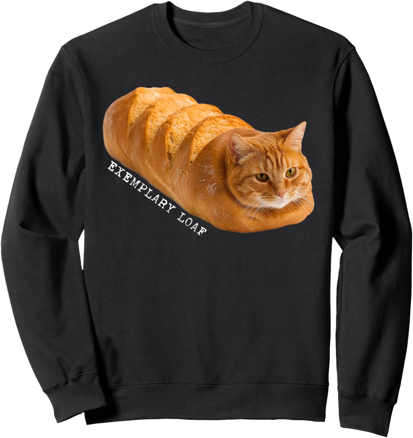Ginger Cat Loaf Kitten Bread Funny Loafing Cat Lover Women Kids Sweatshirt - Sweatshirt | Black