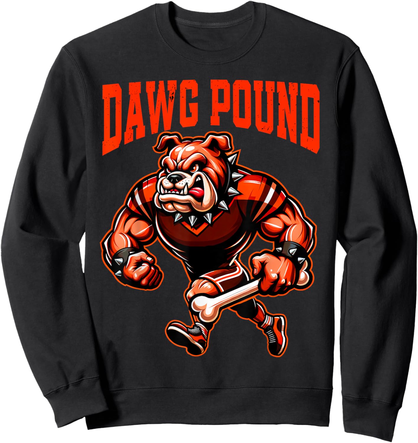 Graphic Cleveland Name Styles | DAWG Dog Pound Gifts Ideas Women Girls Kids Sweatshirt - Sweatshirt | Black