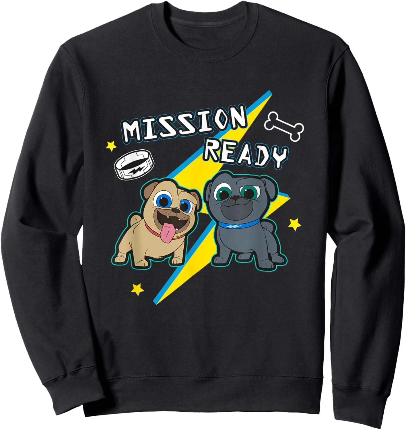 Disney Puppy Dog Pals Mission Ready Bingo Rolly Chest Logo Sweatshirt - Sweatshirt | Black