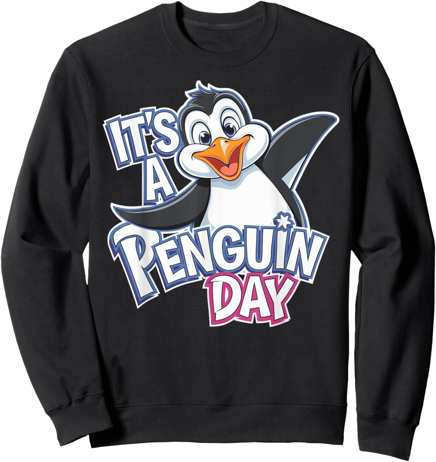 Childrens It's a Penguin Day | Kids Penguin Sweatshirt - Sweatshirt | Black