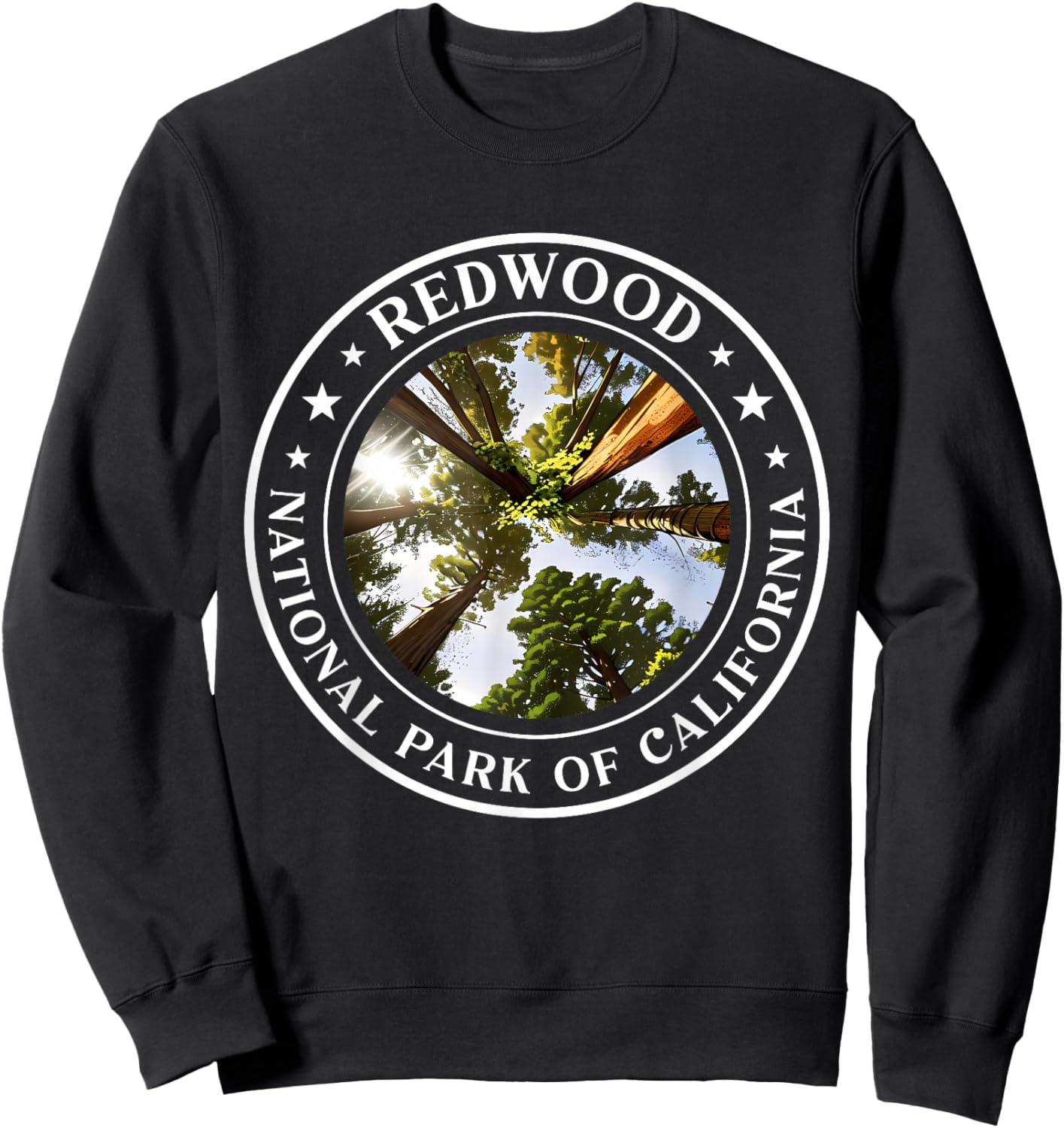 Redwood National Park of California Redwood Forest Sweatshirt - Sweatshirt | Black