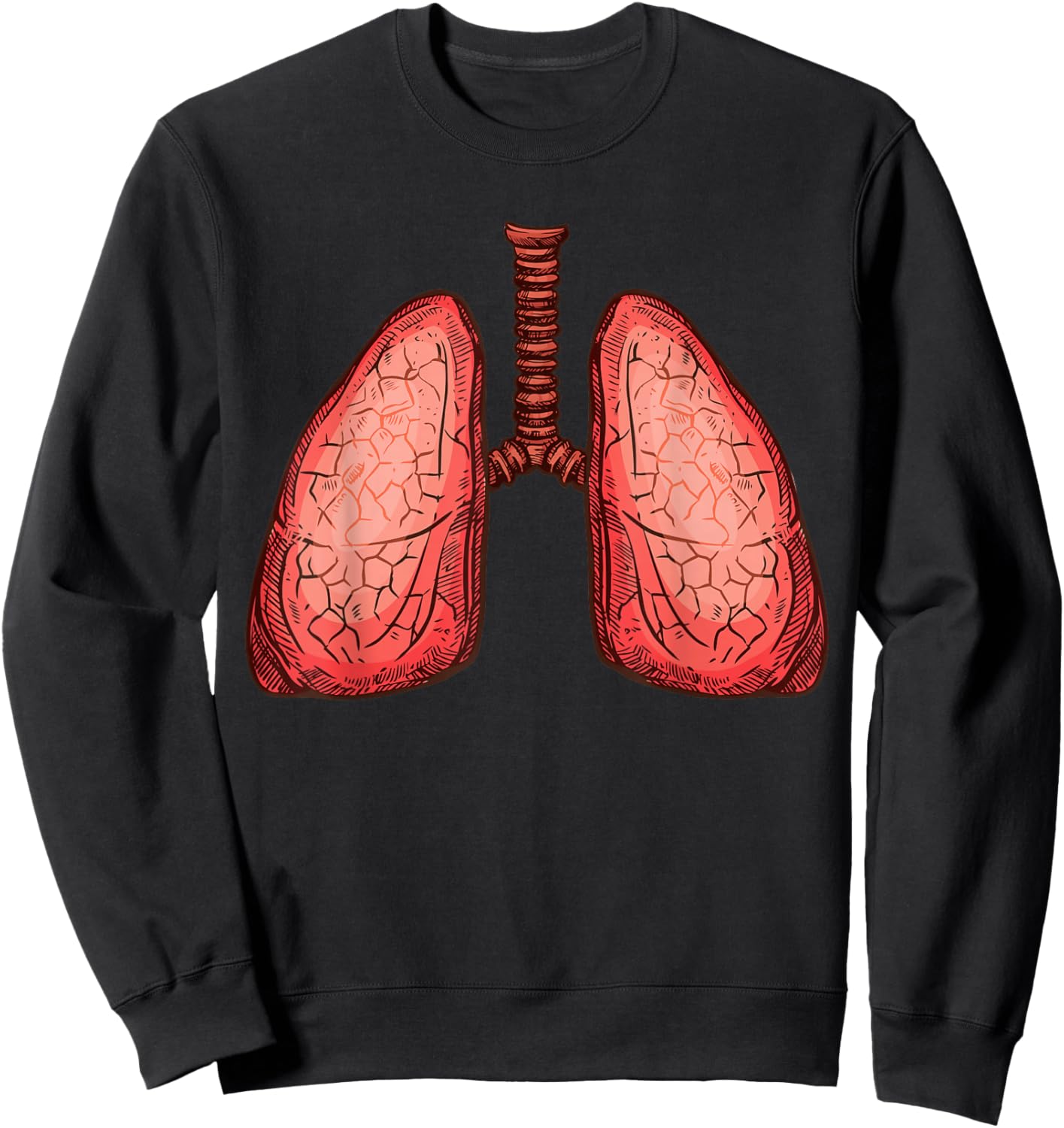Human Body Organs Anatomy Group Costumes - Lungs Costume Sweatshirt - Sweatshirt | Black