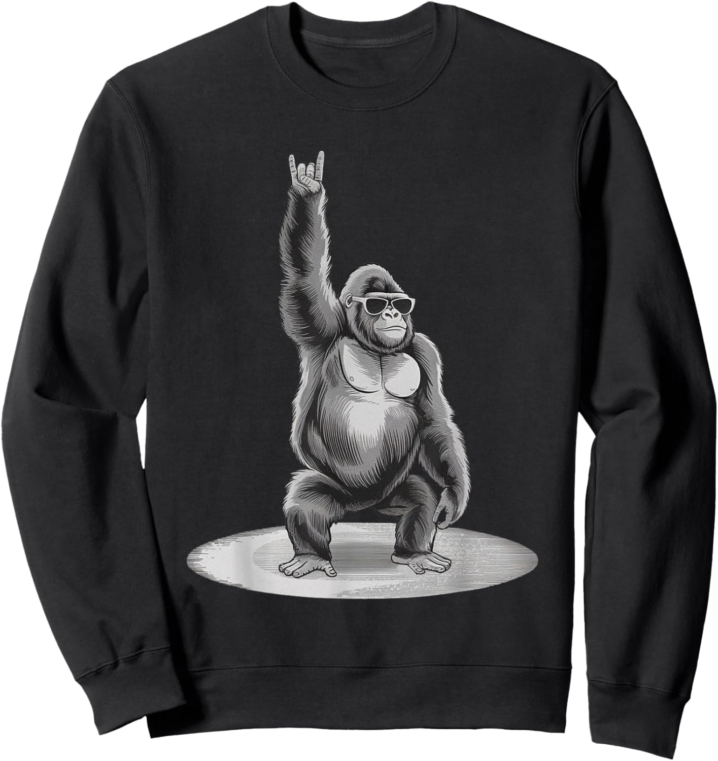 Gorilla Rock Music Boys Kids Men Gorilla Vintage Animal Sweatshirt - Sweatshirt | Black
