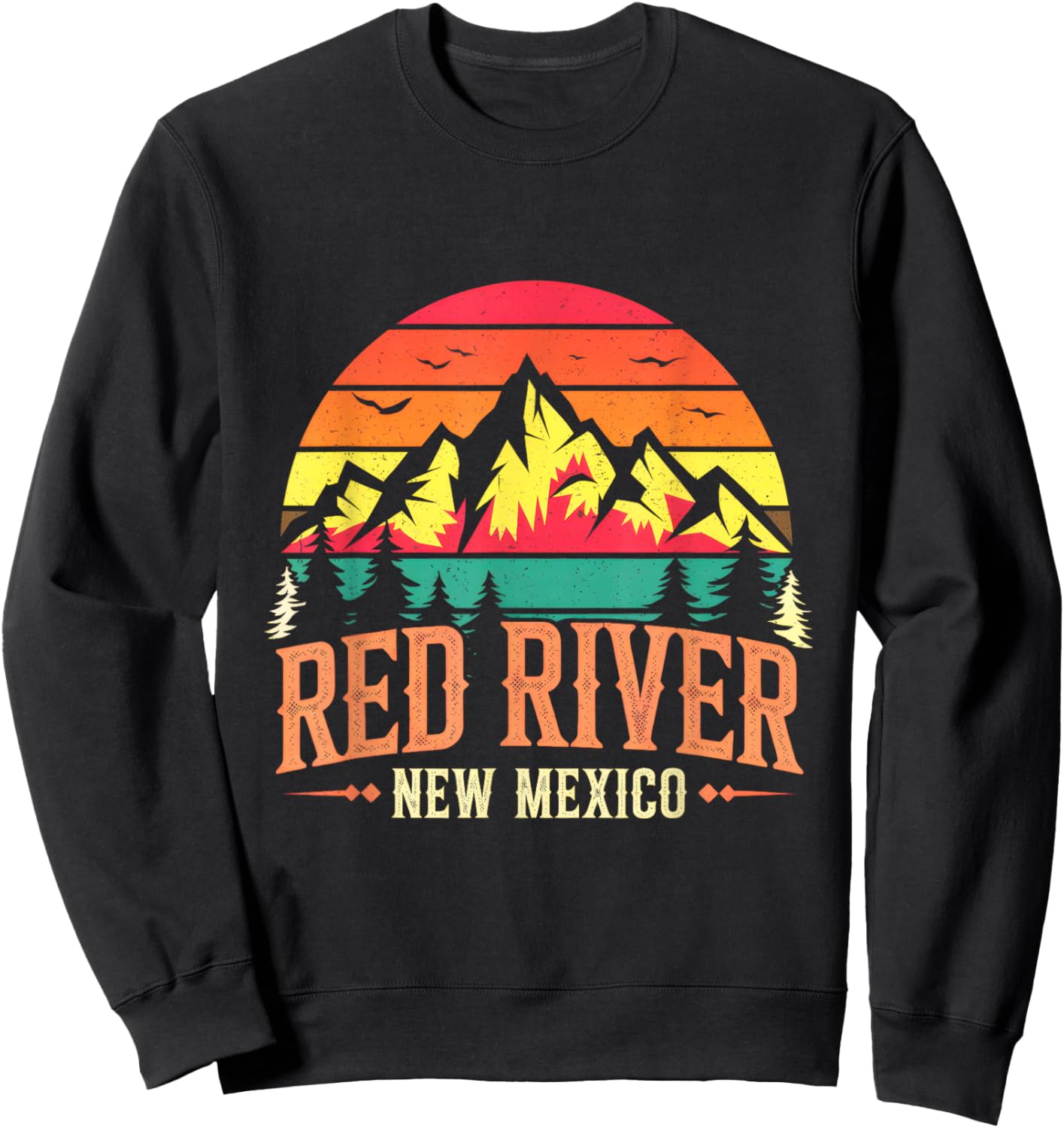 Red River New Mexico - Outdoor Adventure Travel Sweatshirt - Sweatshirt | Black
