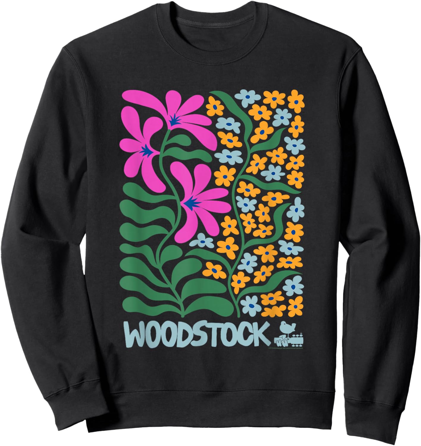 Woodstock Blooms Sweatshirt - Sweatshirt | Black