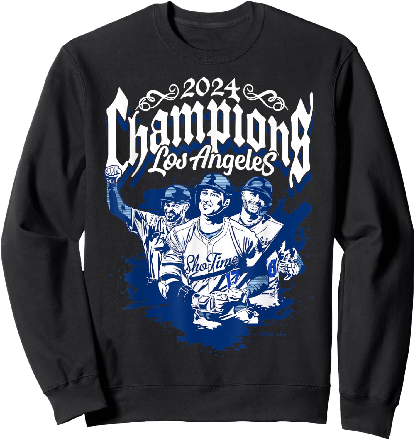 2024 Champs – Ohtani, Betts, Freeman – Los Angeles Baseball Sweatshirt - Sweatshirt | Black