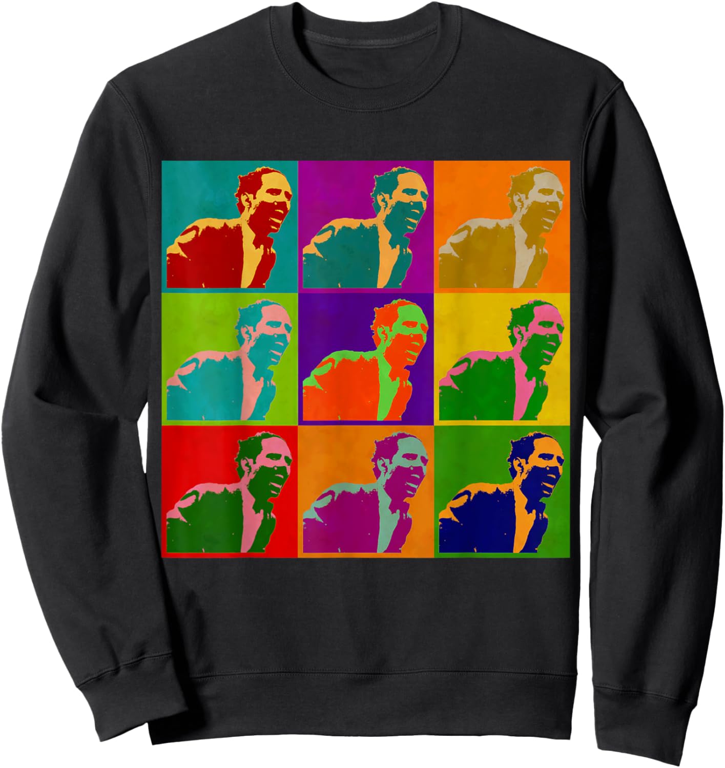 Pedro Albizu Campos Warhol Painting Boricua Puerto Rico Fun Sweatshirt - Sweatshirt | Black