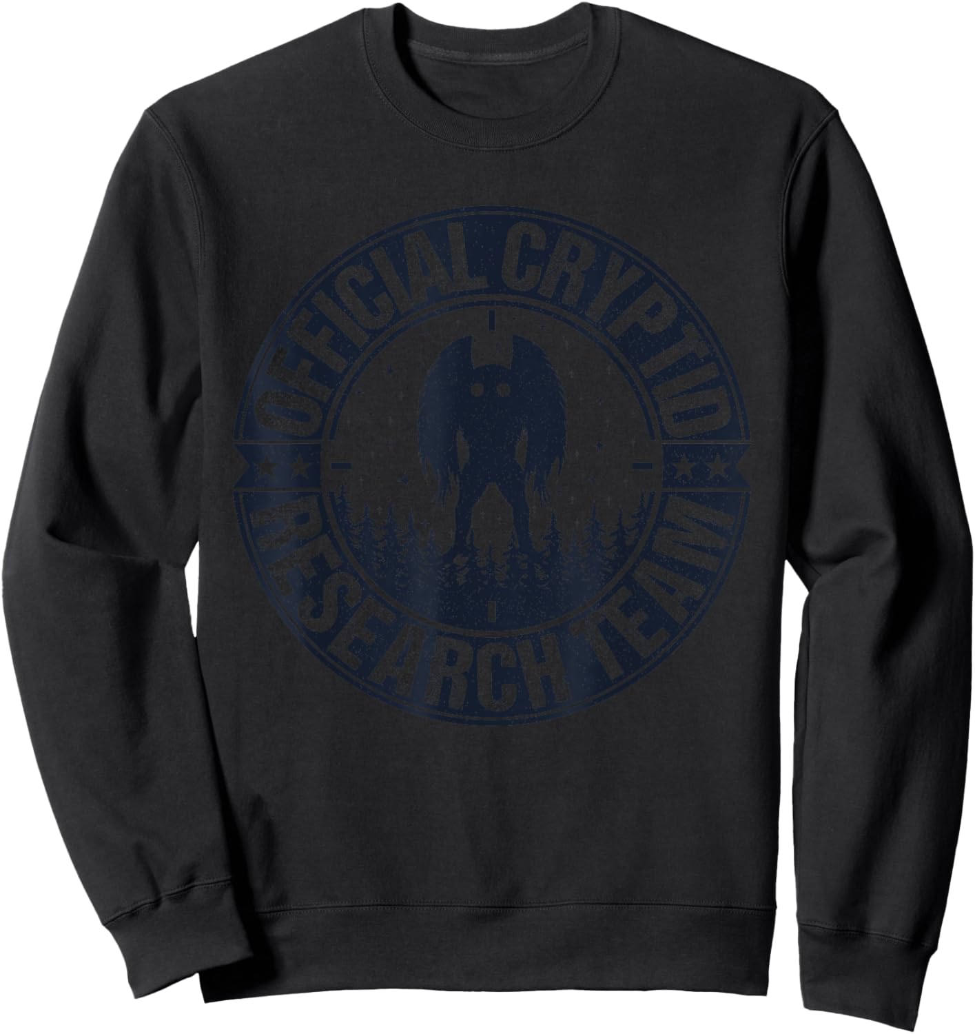 Official Cryptid Research Team Mothman Hunting Creatures Sweatshirt - Sweatshirt | Black