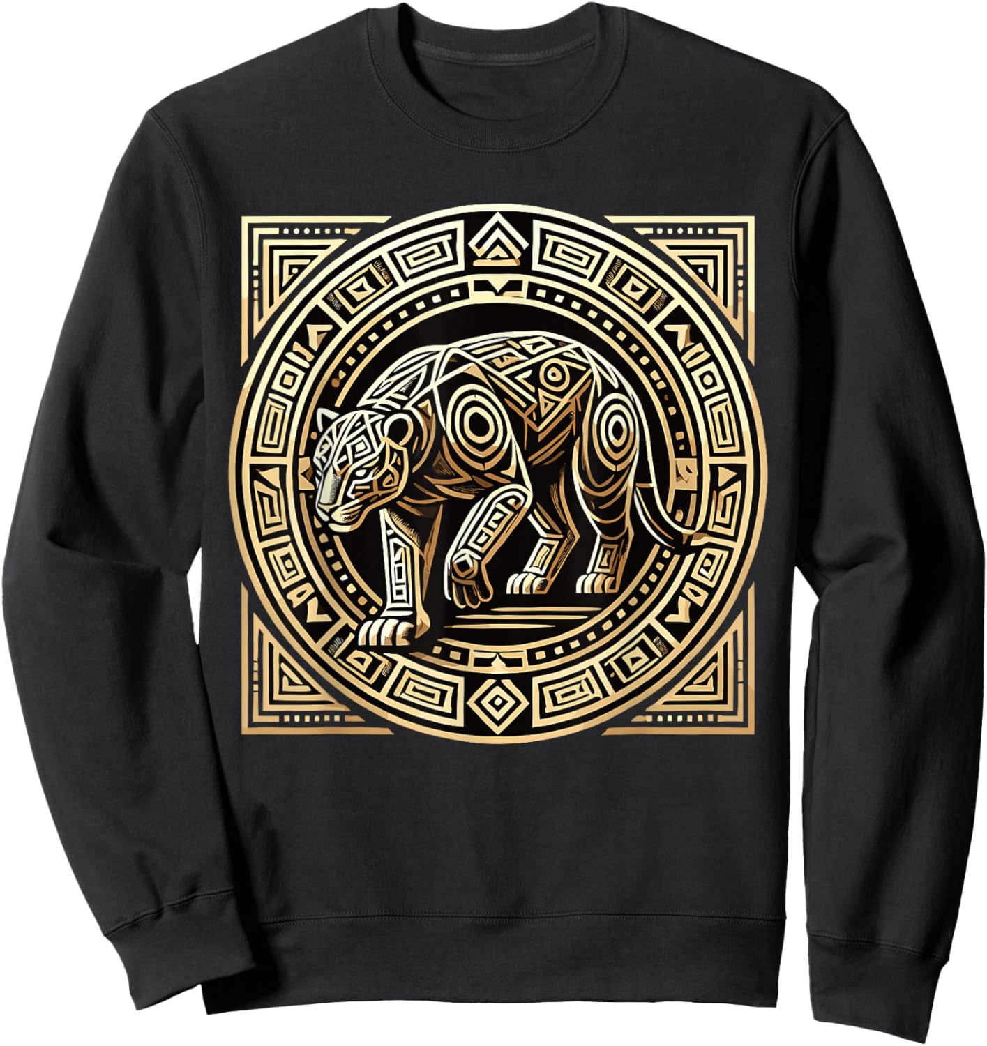Aztec Mexico Jaguar Aztec Mythology Symbol Sweatshirt - Sweatshirt | Black