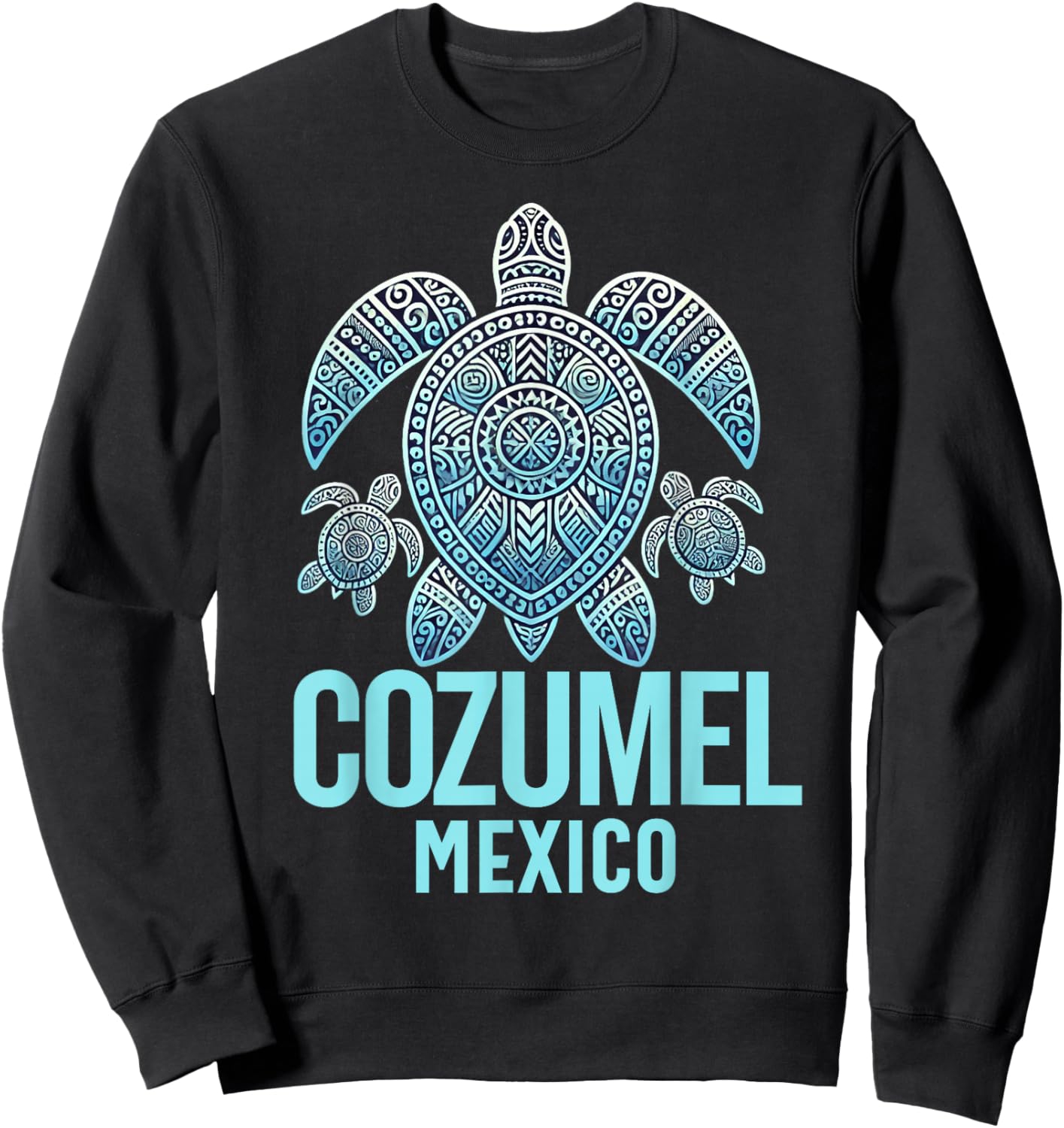 Cozumel Mexico Souvenir Vacation Travel Men Women Reminder Sweatshirt - Sweatshirt | Black