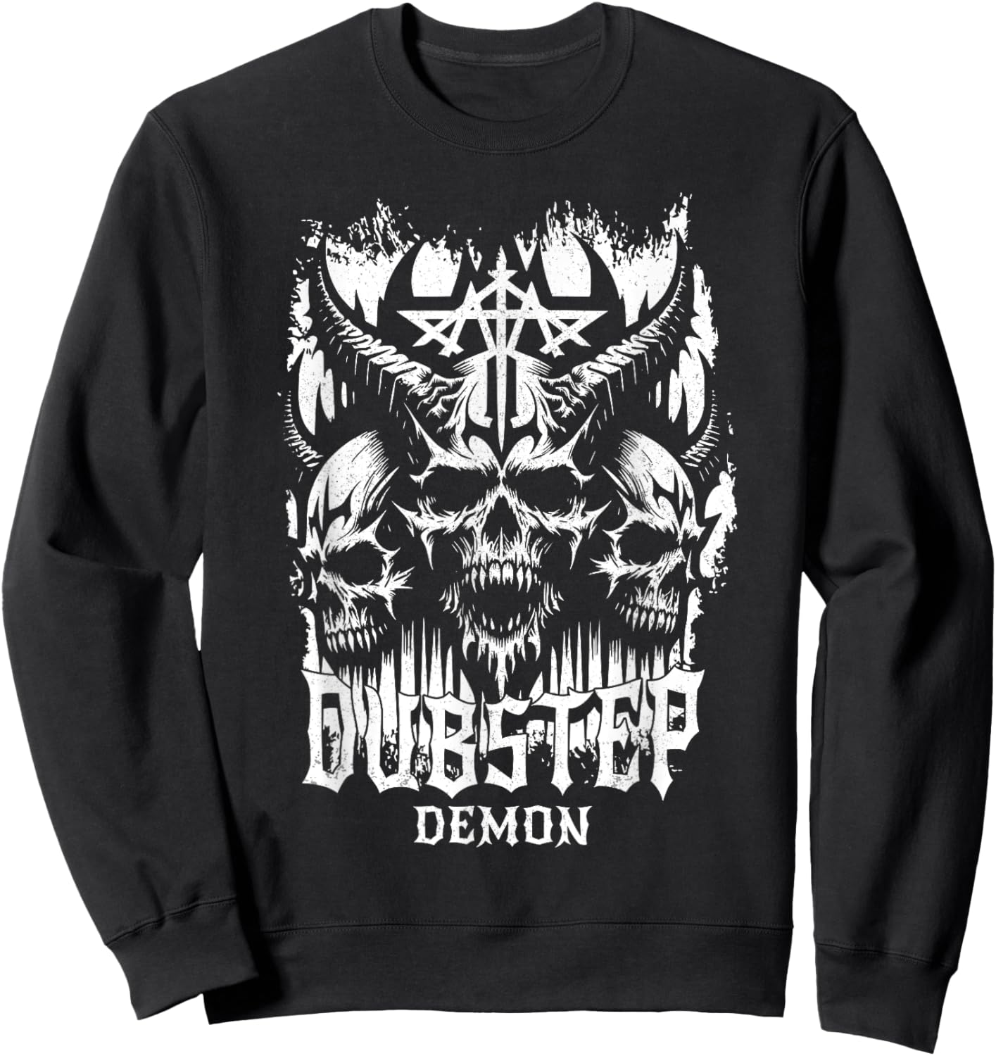 Cool Dubstep Shirt | Riddim Dubstep Demon Sweatshirt - Sweatshirt | Black