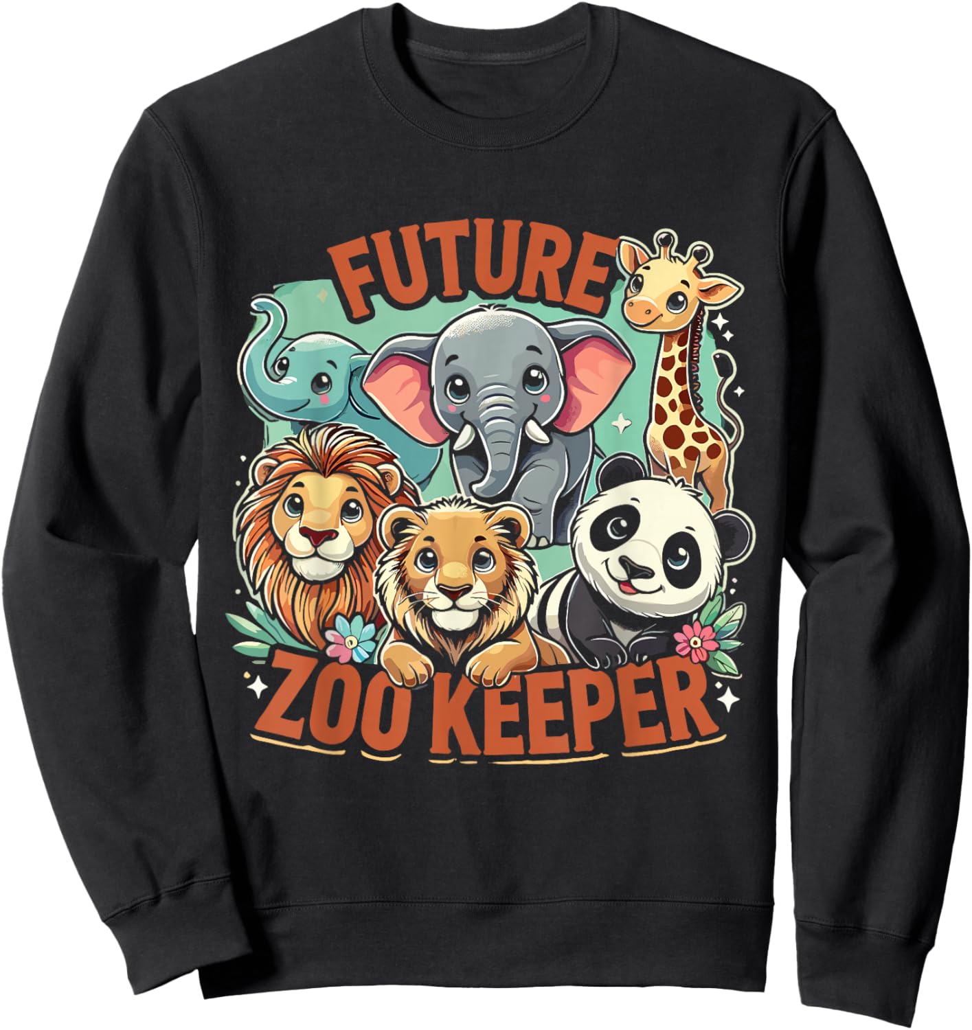 Zookeeper Toddler Future Zoo Keeper Kids Sweatshirt - Sweatshirt | Black