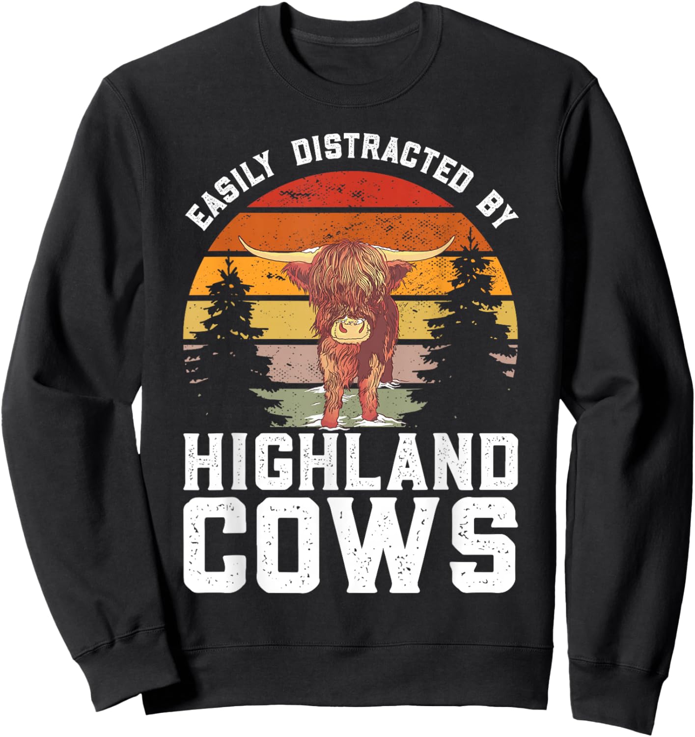 Highland Cow Sweatshirt - Sweatshirt | Black
