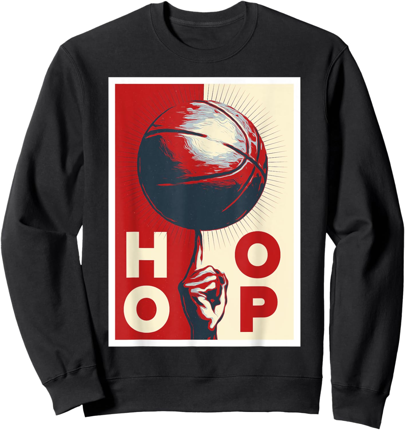 Hoop Basketball Player Streetball Lover Sweatshirt - Sweatshirt | Black