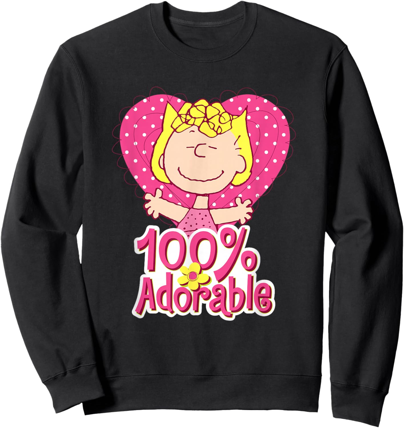 Peanuts Sally Brown Pink And Adorable Sweatshirt - Sweatshirt | Black
