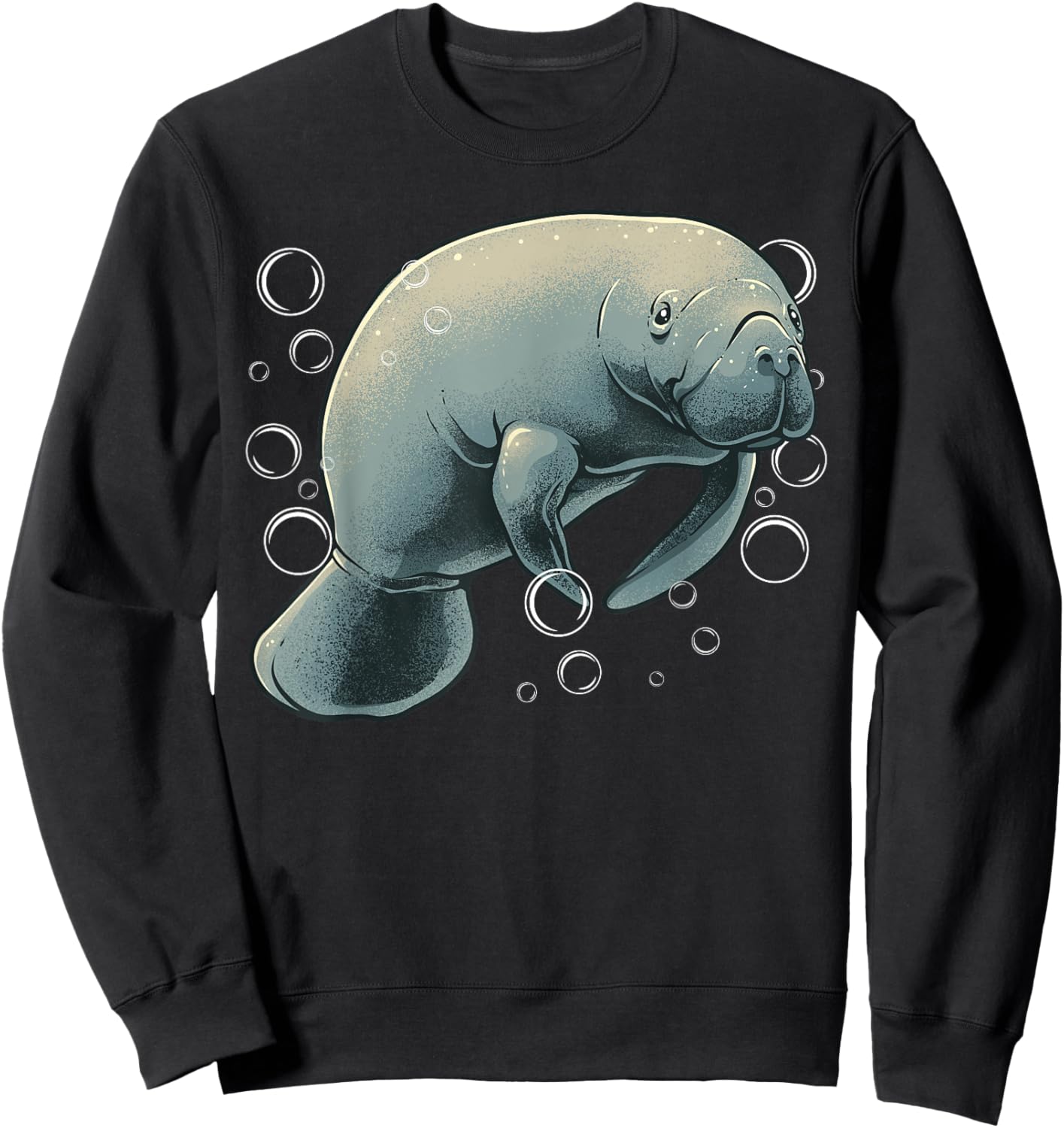 Manatee Design Women Boys Girl Sea Cow Lover Manatee Sweatshirt - Sweatshirt | Black