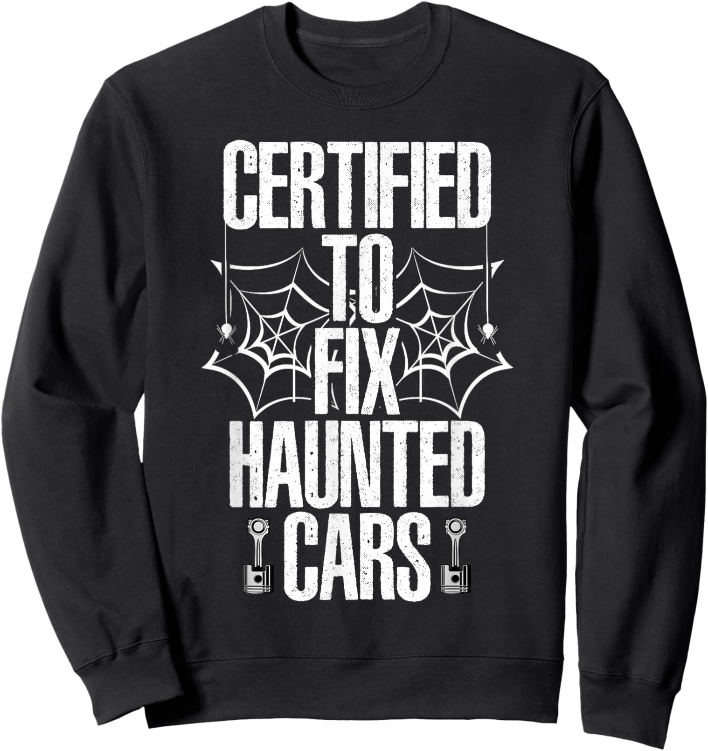 Mechanic Halloween Creepy Car Garage Spooky Sweatshirt - Sweatshirt | Black