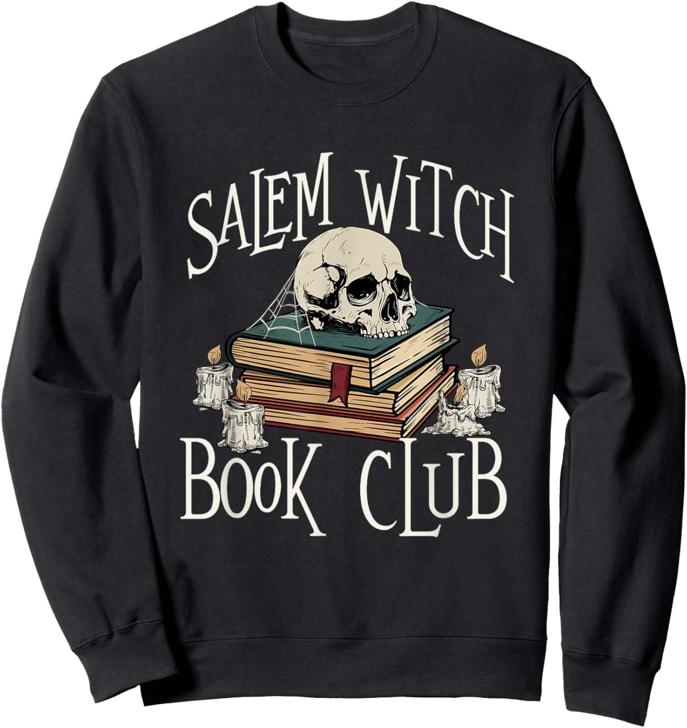 Salem Witch Book Club - Spooky Witch Halloween Ghoul Sweatshirt - Sweatshirt | Black