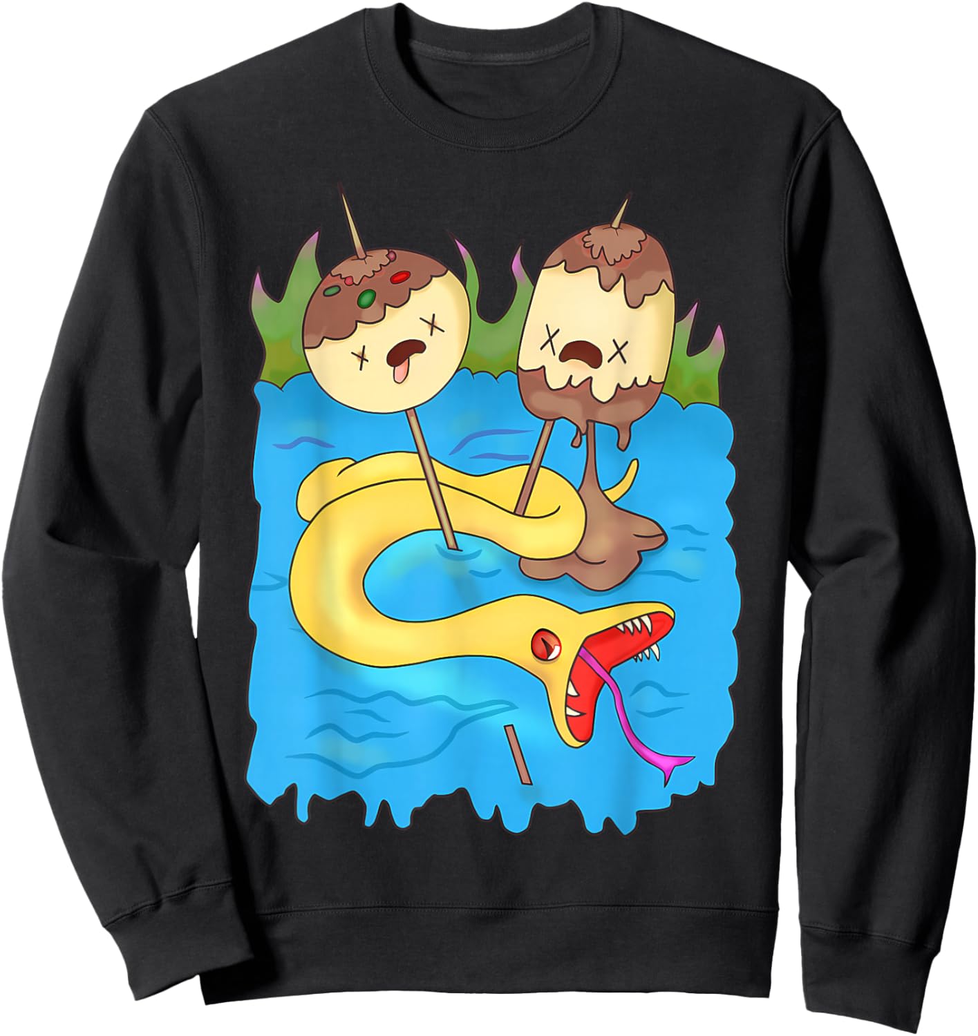 Bubblegums Favorite Rock Snake Sweatshirt - Sweatshirt | Black