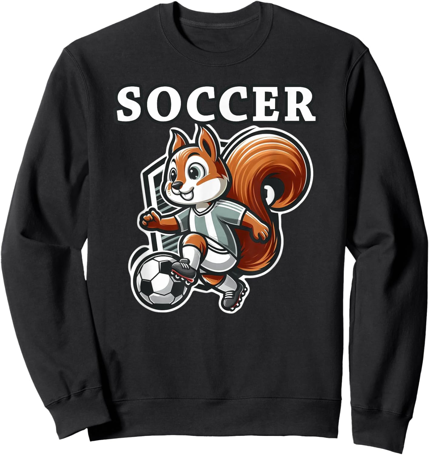 Soccer Squirrel Playing Soccer Sweatshirt - Sweatshirt | Black