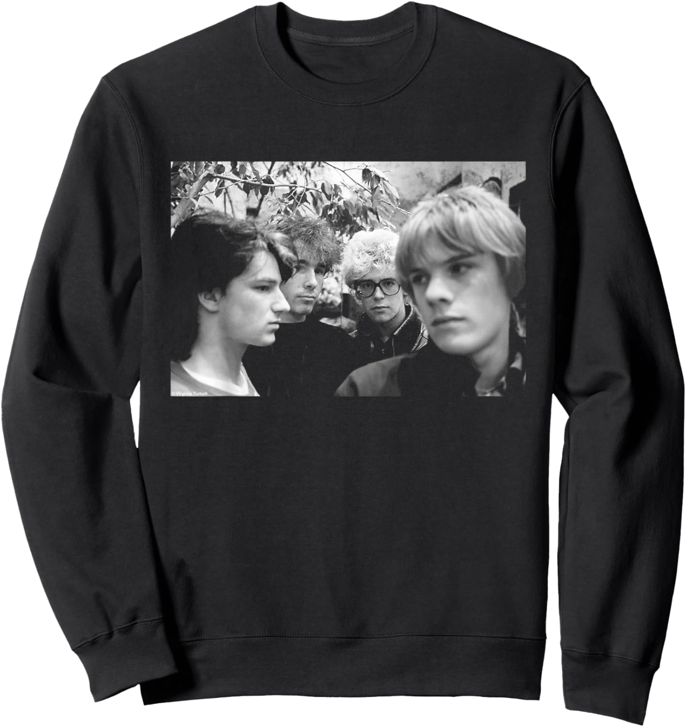 U2 Band Portrait Holland Boy Tour 1980 by Virginia Turbett Sweatshirt - Sweatshirt | Black