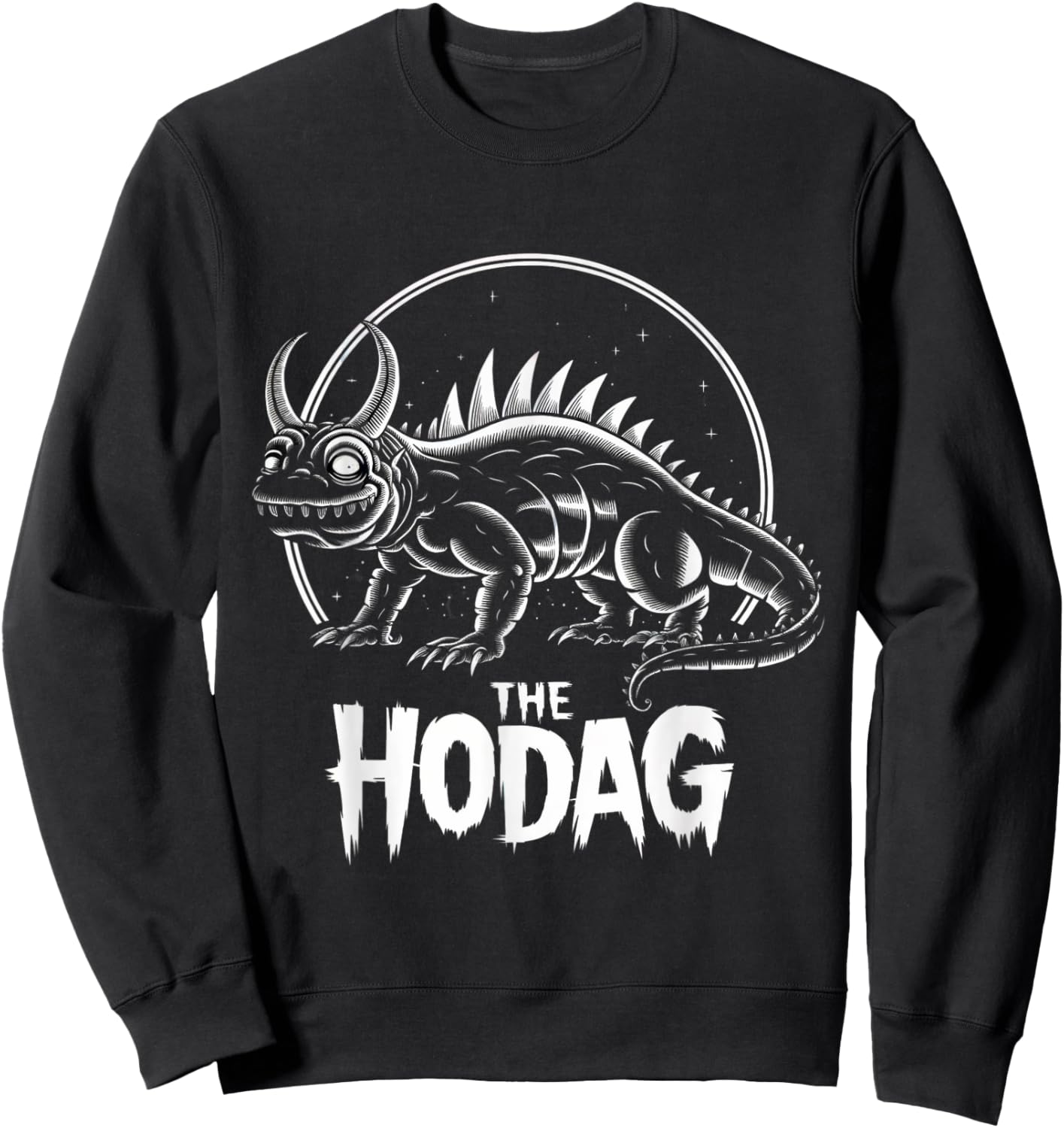Hodag Mythical Creature Retro Cryptid Spooky Wisconsin Sweatshirt - Sweatshirt | Black