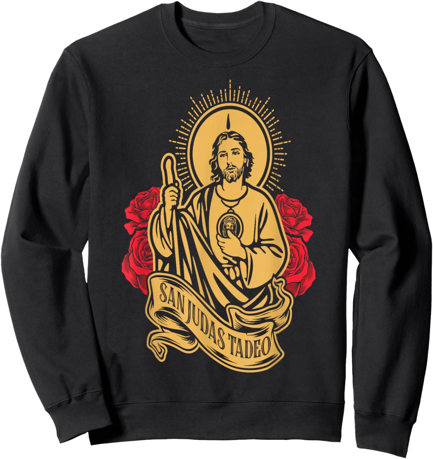 la protección de San Judas Tadeo contra enemigos y envidias Sweatshirt - Sweatshirt | Black