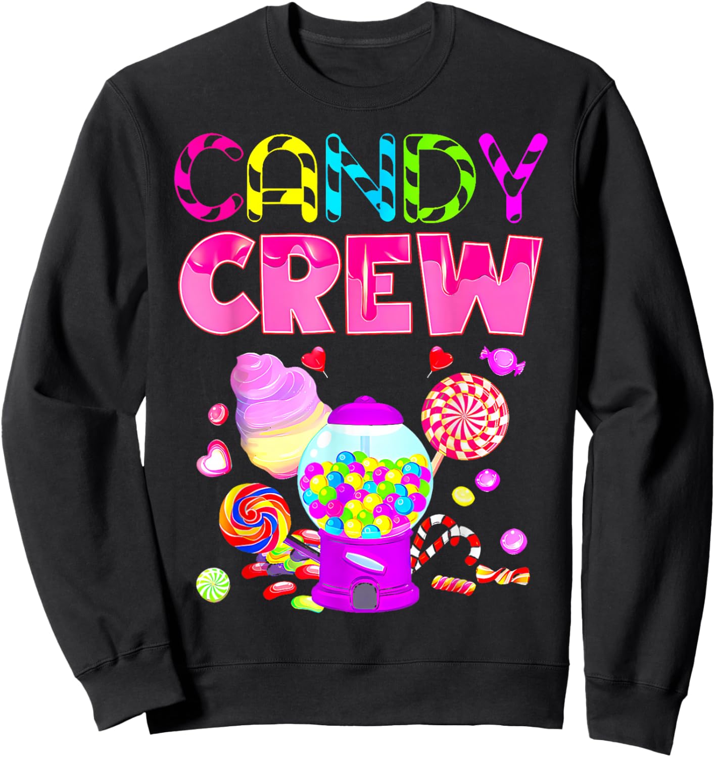 Candy Crew Candy Costume Women Candy Land Kids Sweetie Sweatshirt - Sweatshirt | Black