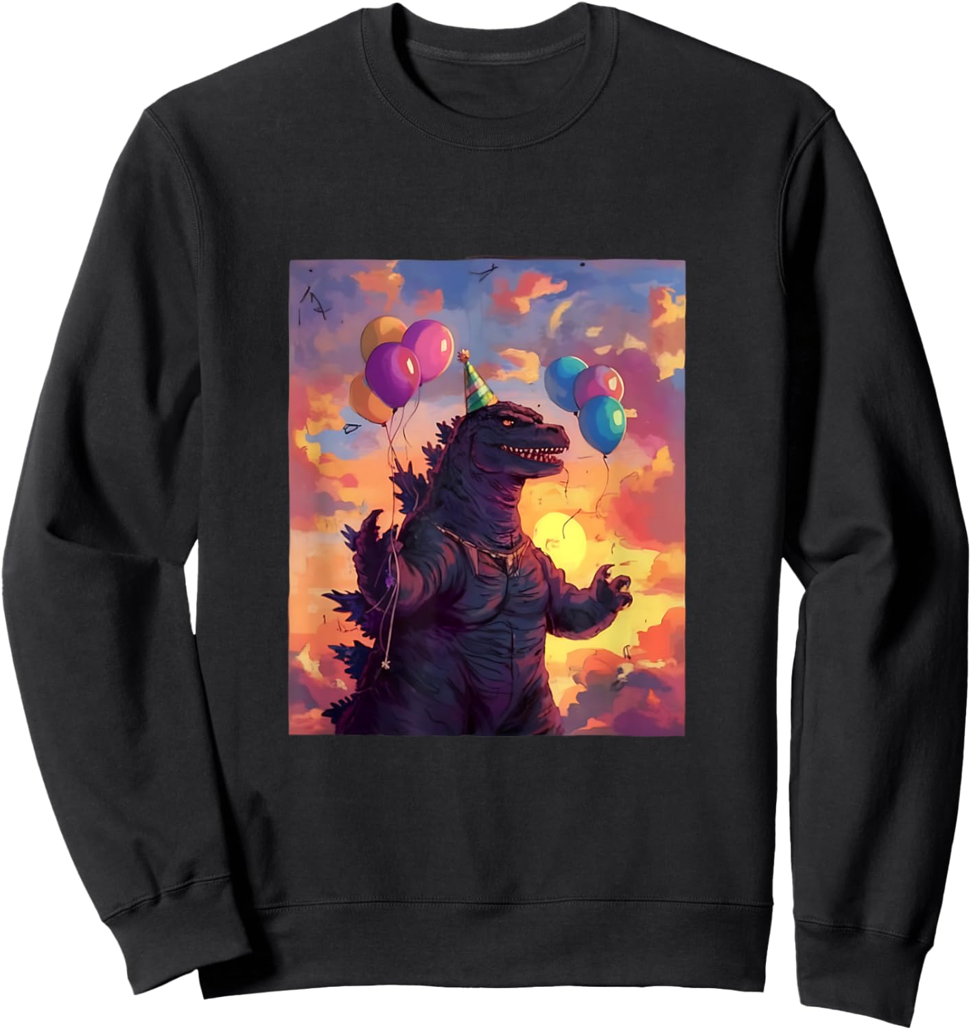 Kaiju Birthday Party Japan Monster Movie Bday Japanese Sweatshirt - Sweatshirt | Black