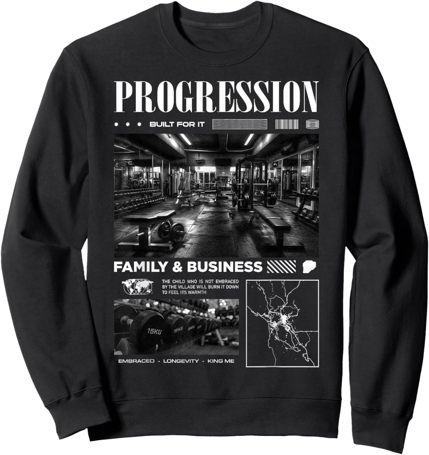 LY BRAND Gym Work Motivational -Adult - Black, Small, Short Sleeve, , Modern, Letter Print, Gym, Lightweight, Moisture Wicking Sweatshirt - Sweatshirt | Black