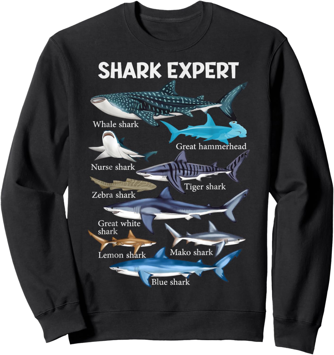 Shark for Kids , Adult & Toddler Boys Shark Sweatshirt - Sweatshirt | Black