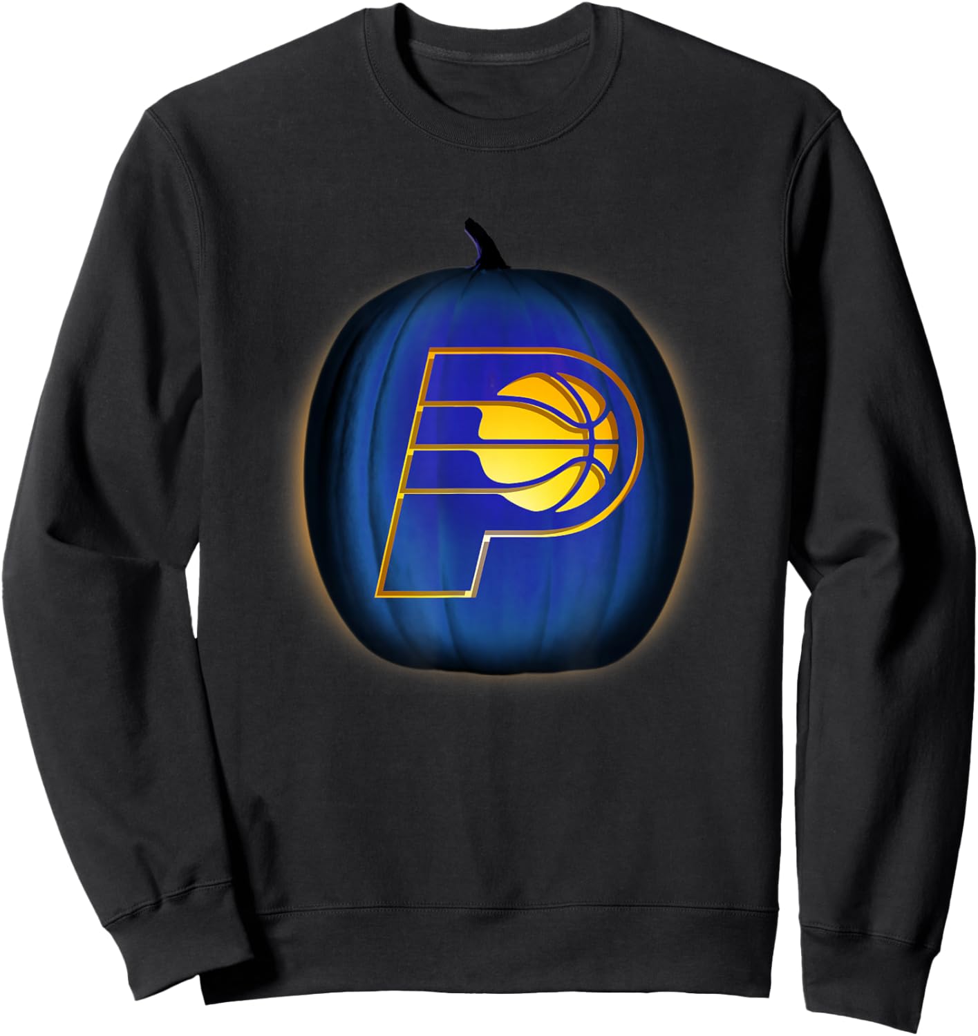 NBA Indiana Pacers Halloween Glow Pumpkin Sweatshirt - Sweatshirt | Black