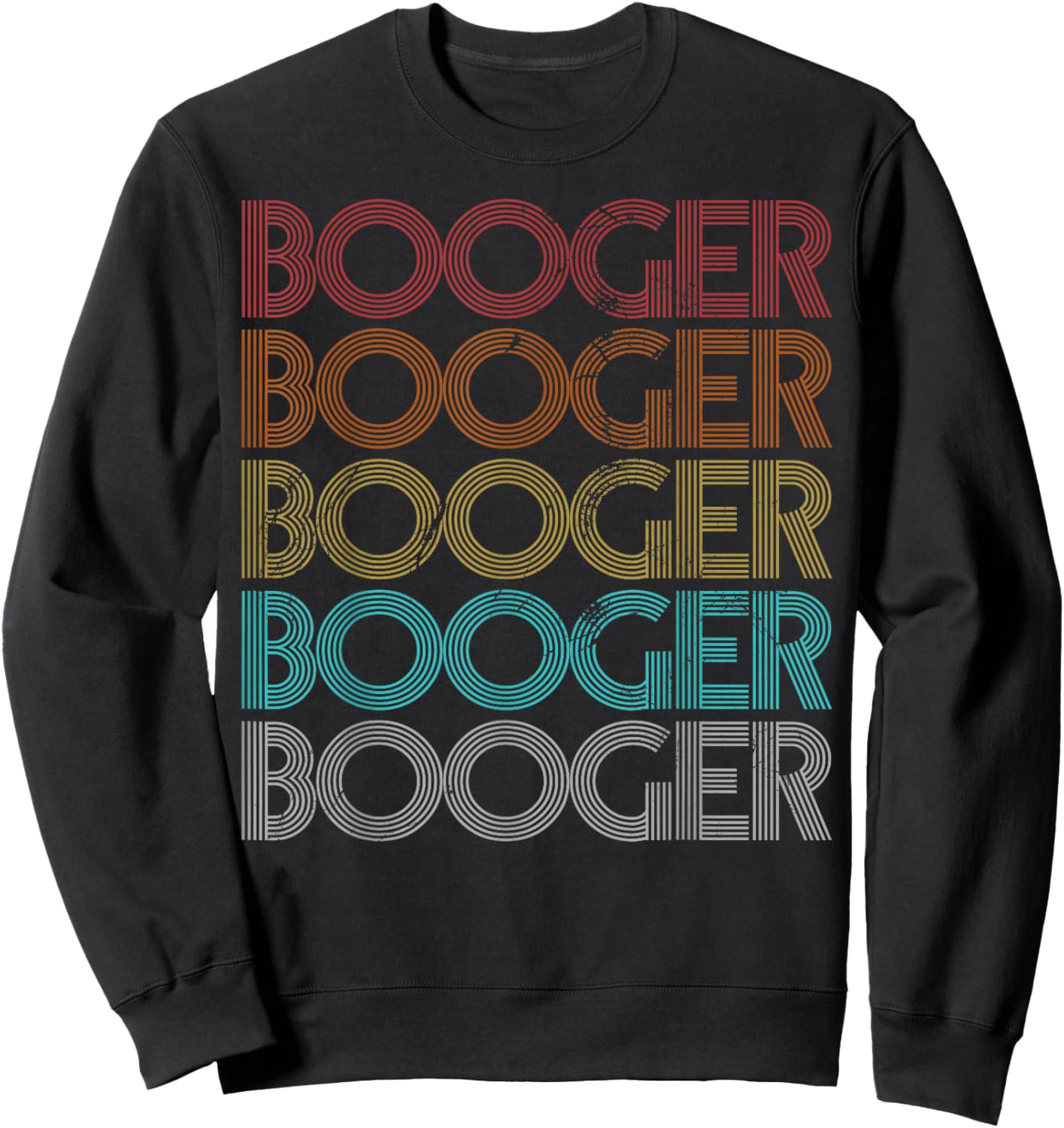 Retro Vintage Booger Sweatshirt - Sweatshirt | Black