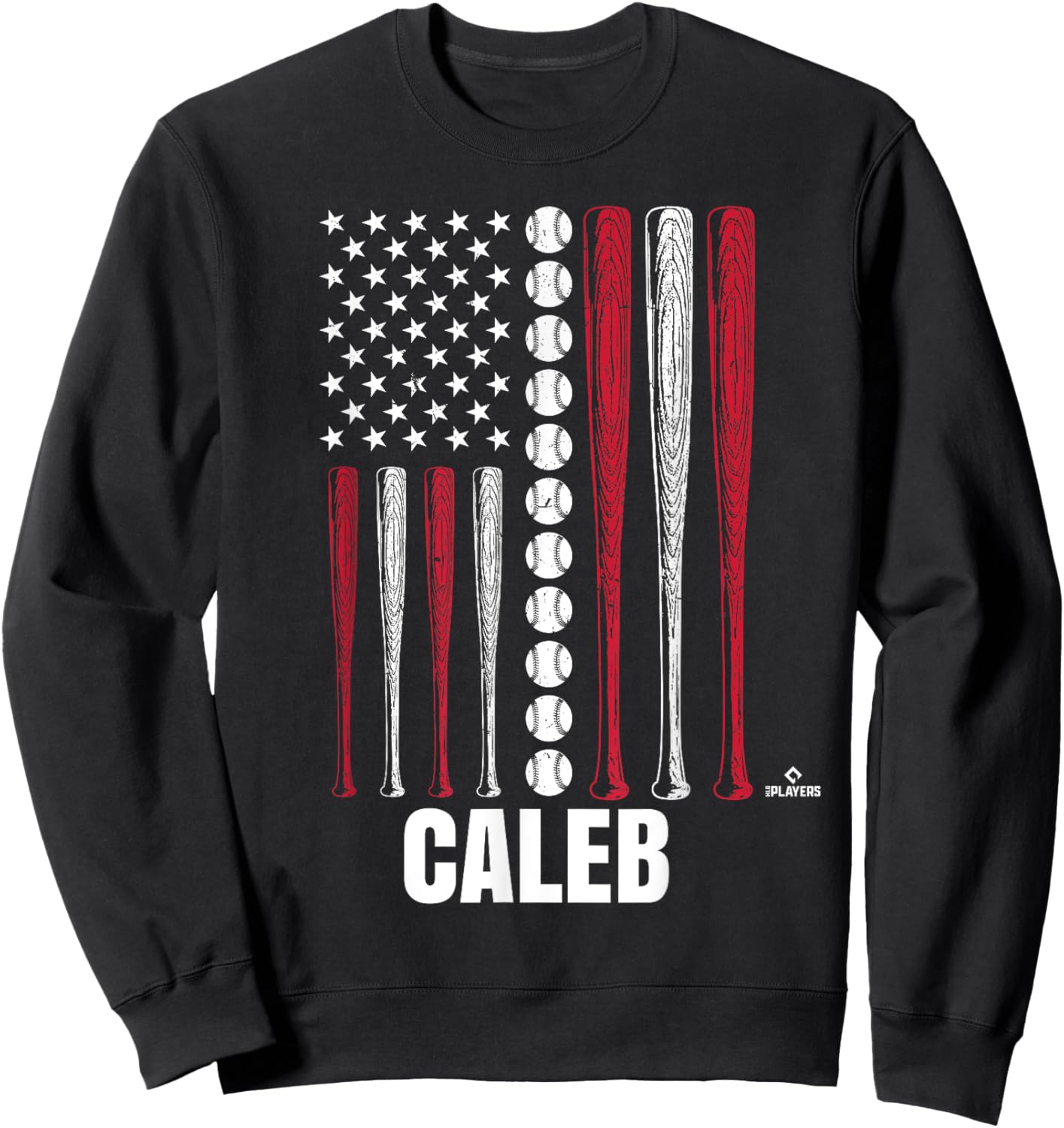 Baseball American Flag Caleb Durbin Prospect Baseball Fan Sweatshirt - Sweatshirt | Black