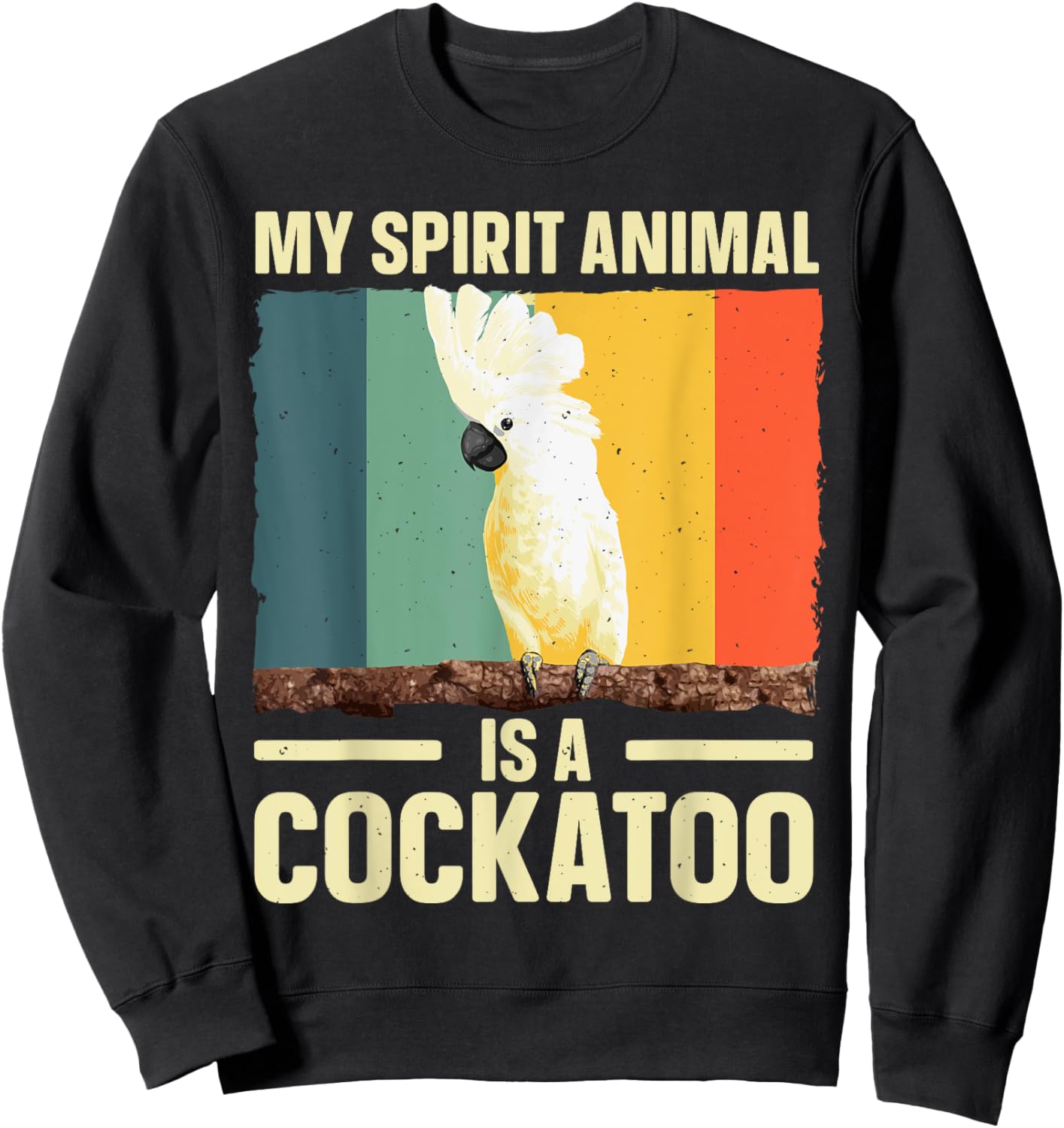 Cool Cockatoo Art Women Parrot Lovers Cockatoo Fan Sweatshirt - Sweatshirt | Black